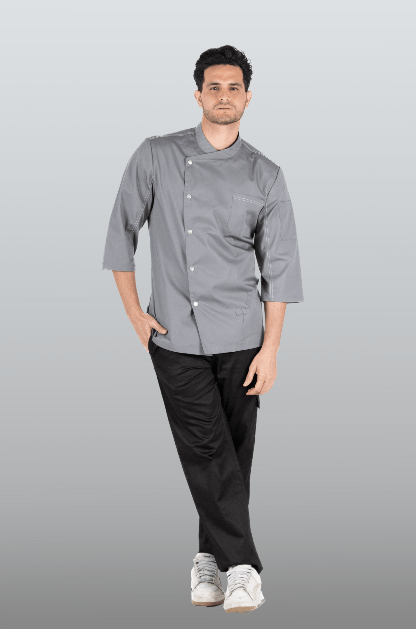 PANTALÓN DE CHEF DELHI CABALLERO #Color_Negro