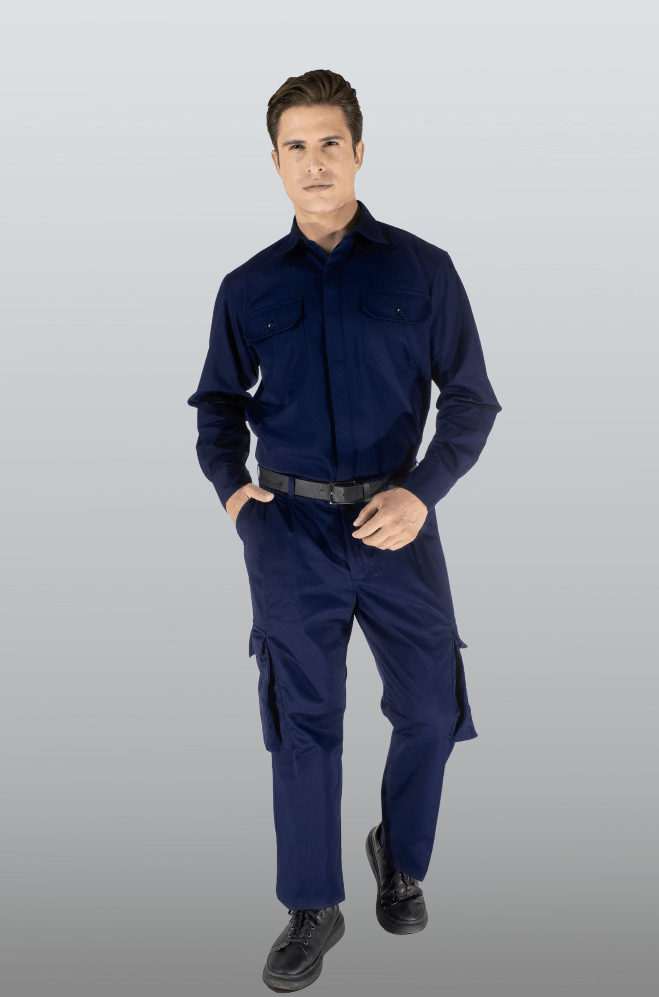 PANTALÓN INDUSTRIAL TIPO CARGO BANGKOK HOMBRE #Color_Azul Marino