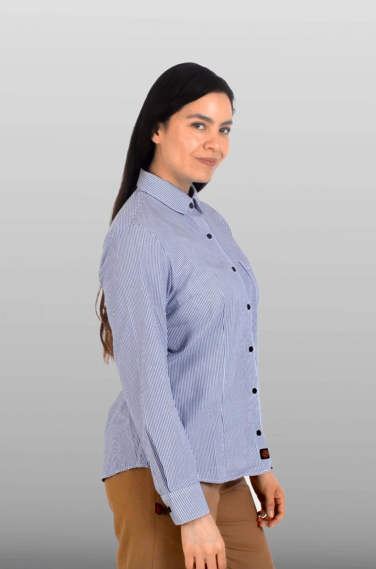 CAMISA EJECUTIVA CORTE REGULAR MÚNICH MUJER #Color_Azul