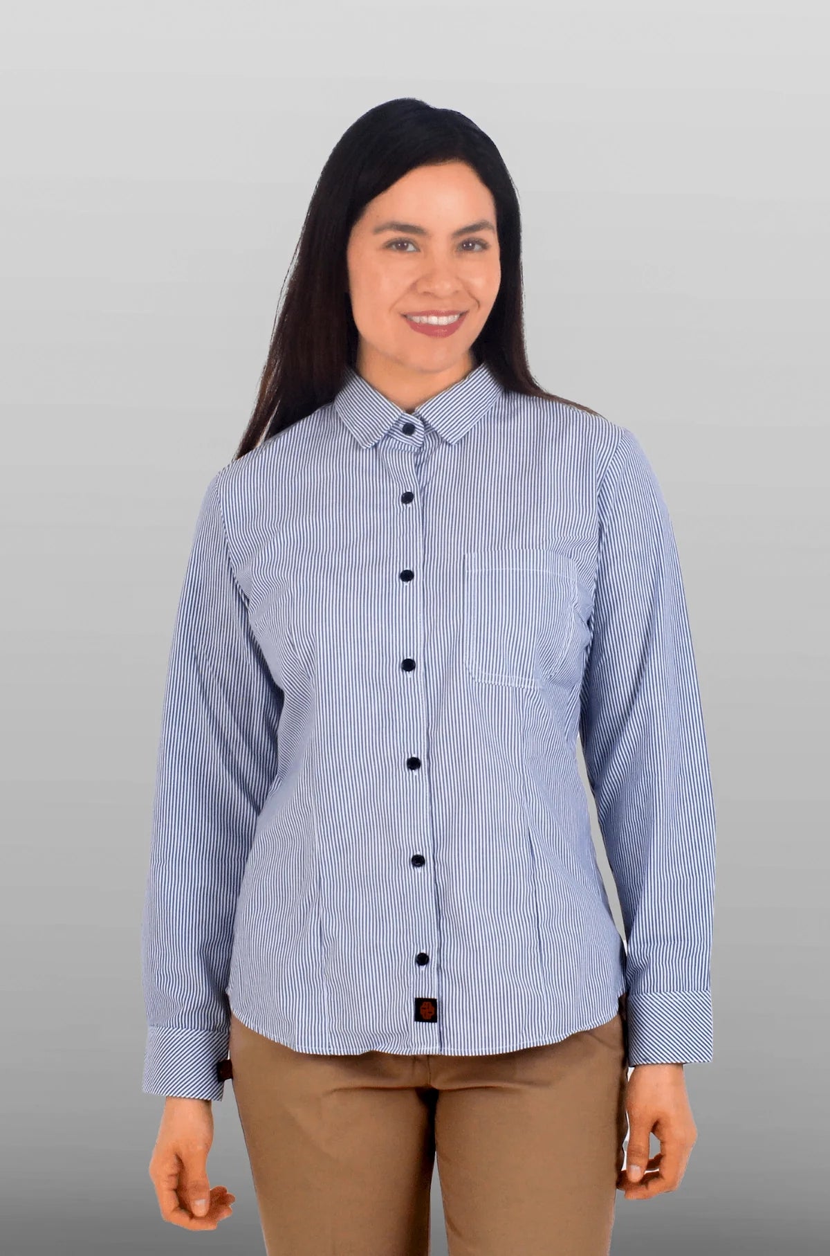 CAMISA EJECUTIVA CORTE REGULAR MÚNICH MUJER #Color_Azul