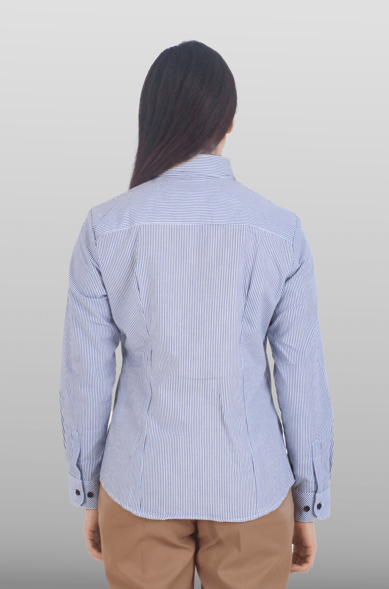 CAMISA EJECUTIVA CORTE REGULAR MÚNICH MUJER #Color_Blanco / Azul