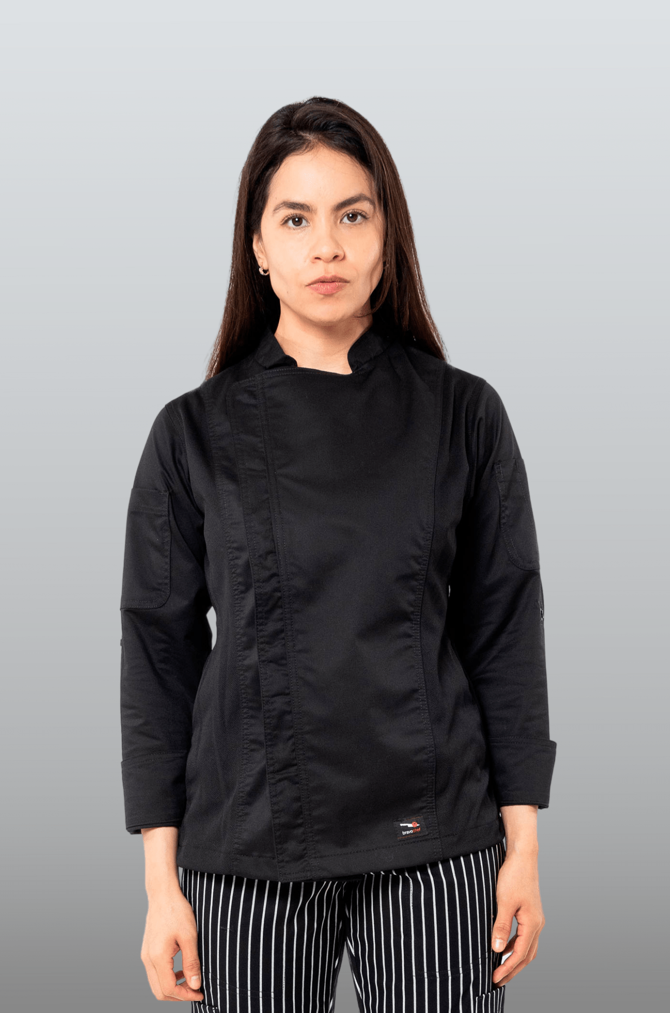 FILIPINA CHEF CON CIERRE FRONTAL VIENA MUJER #Color_Negro