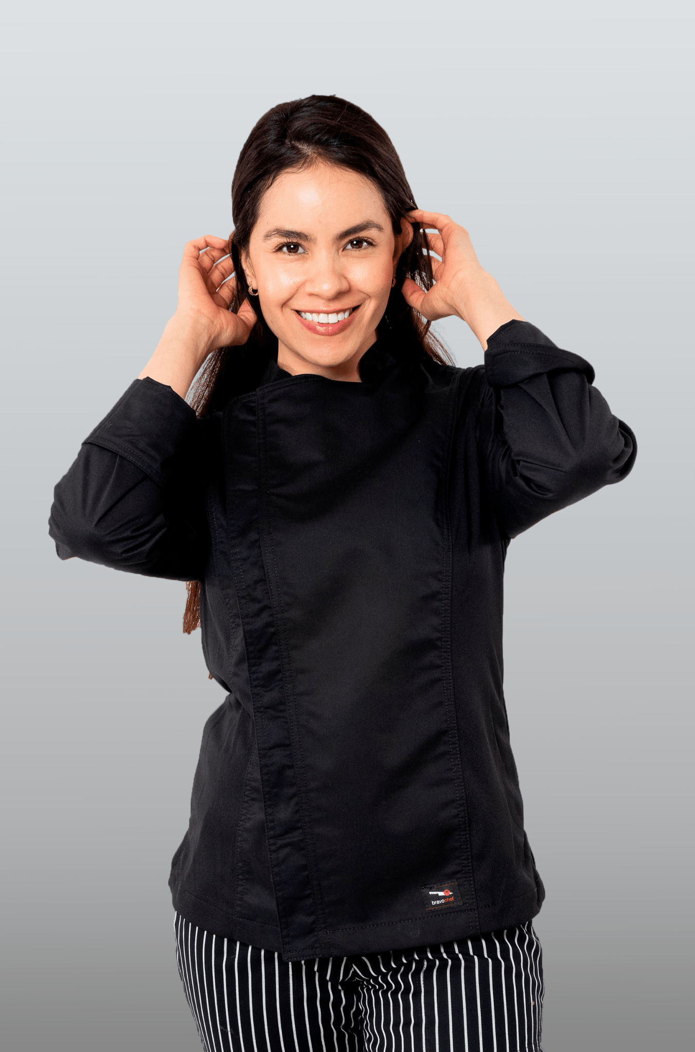 FILIPINA CHEF CON CIERRE FRONTAL VIENA MUJER #Color_Negro