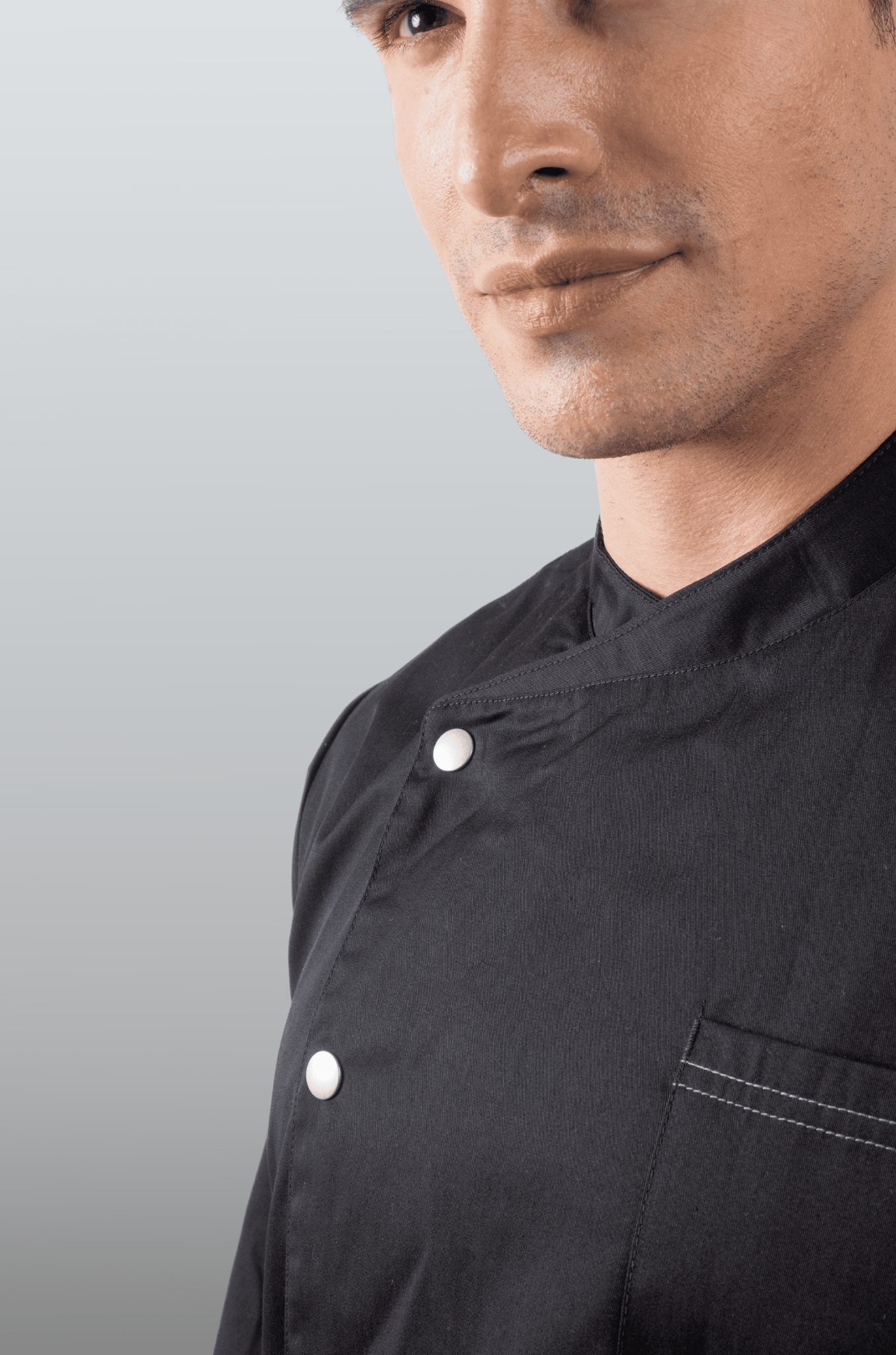 FILIPINA DE CHEF HOMBRE ZÚRICH MANGA 3/4 #Color_Negro