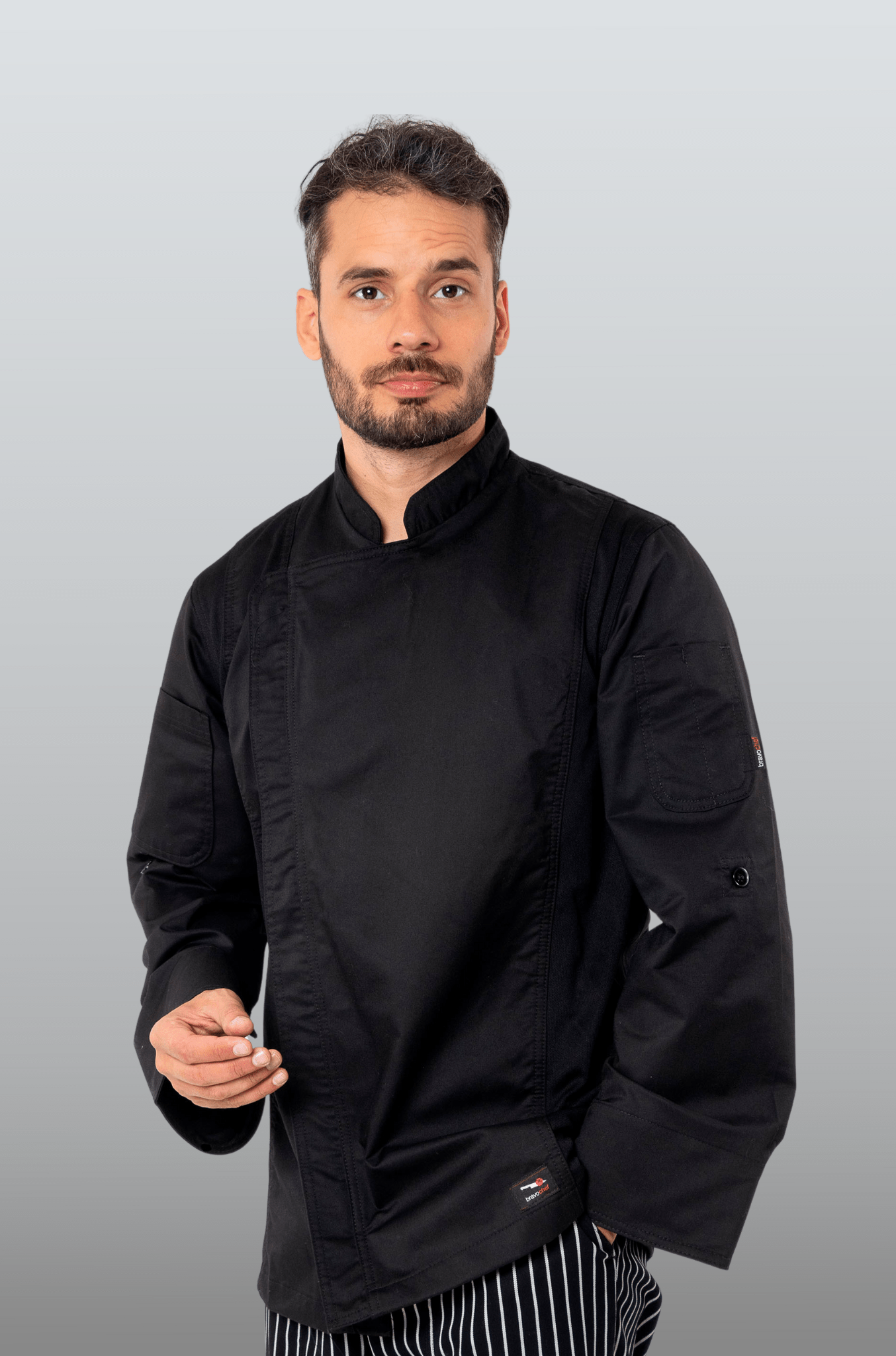 FILIPINA CHEF CON CIERRE FRONTAL VIENA HOMBRE #Color_Negro