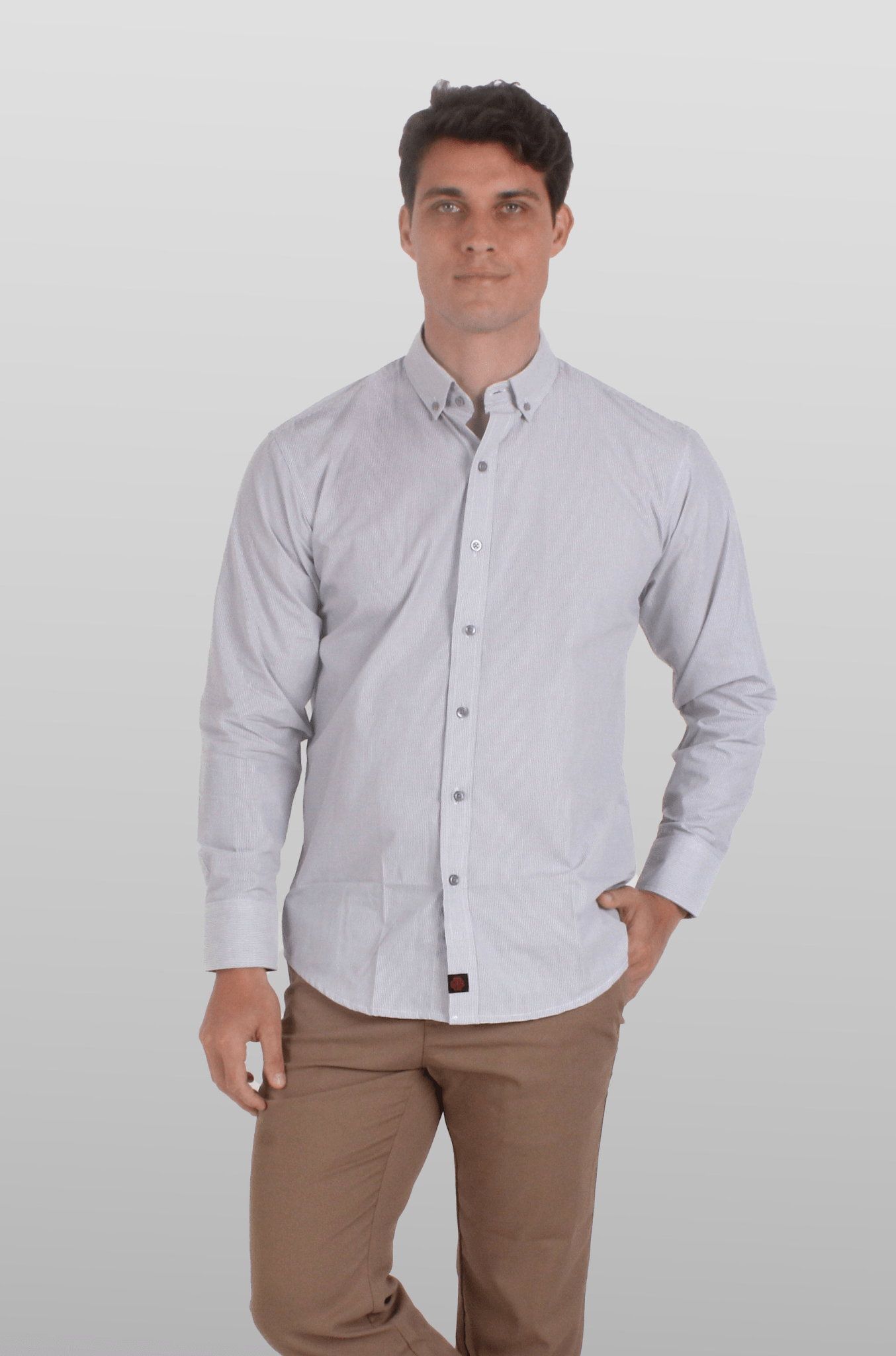 CAMISA EJECUTIVA MANGA LARGA TURÍN #Color_Cuadros Grises