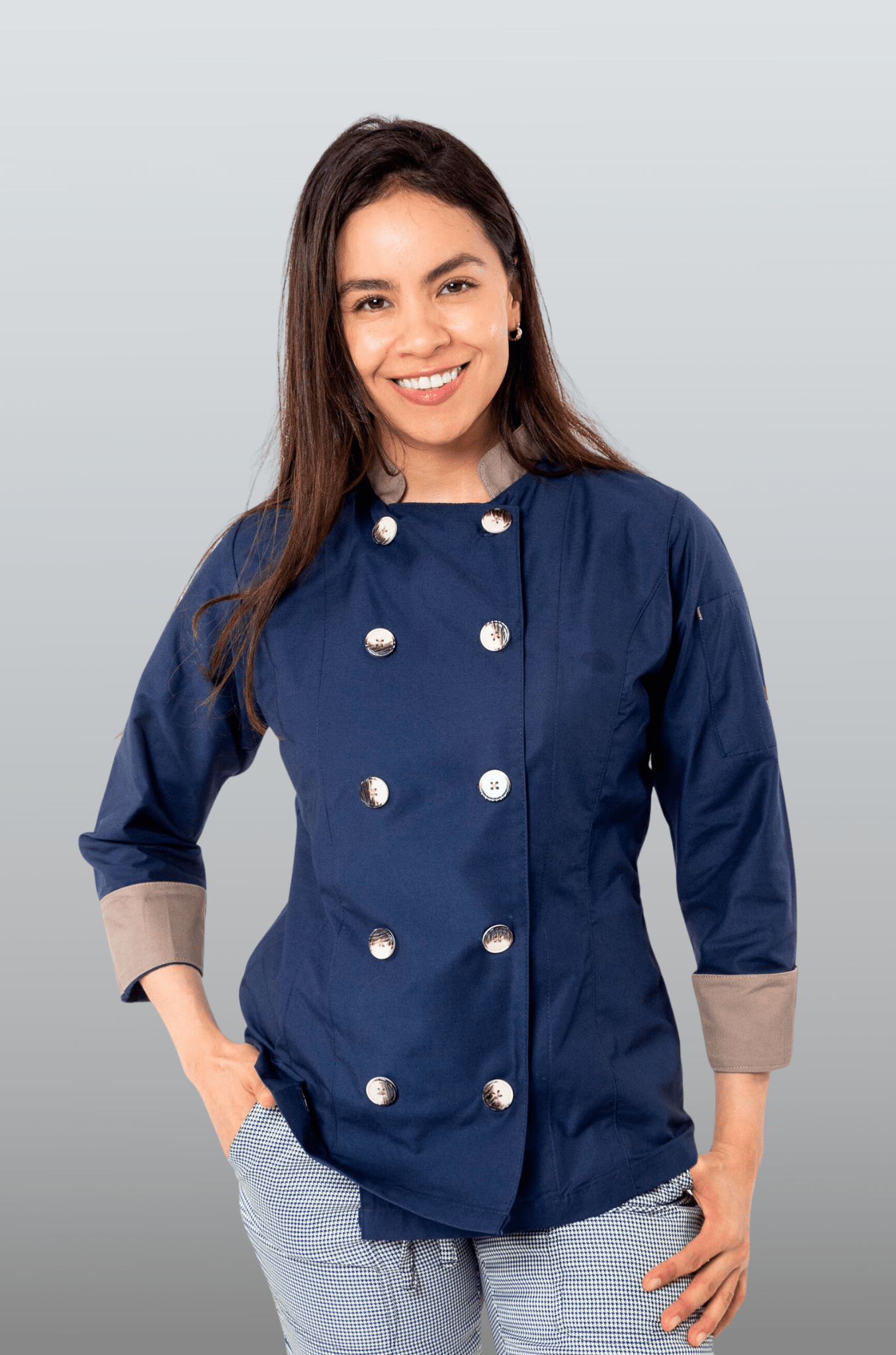 FILIPINA CHEF CORTE REGULAR MILÁN MUJER #Color_Azul Marino