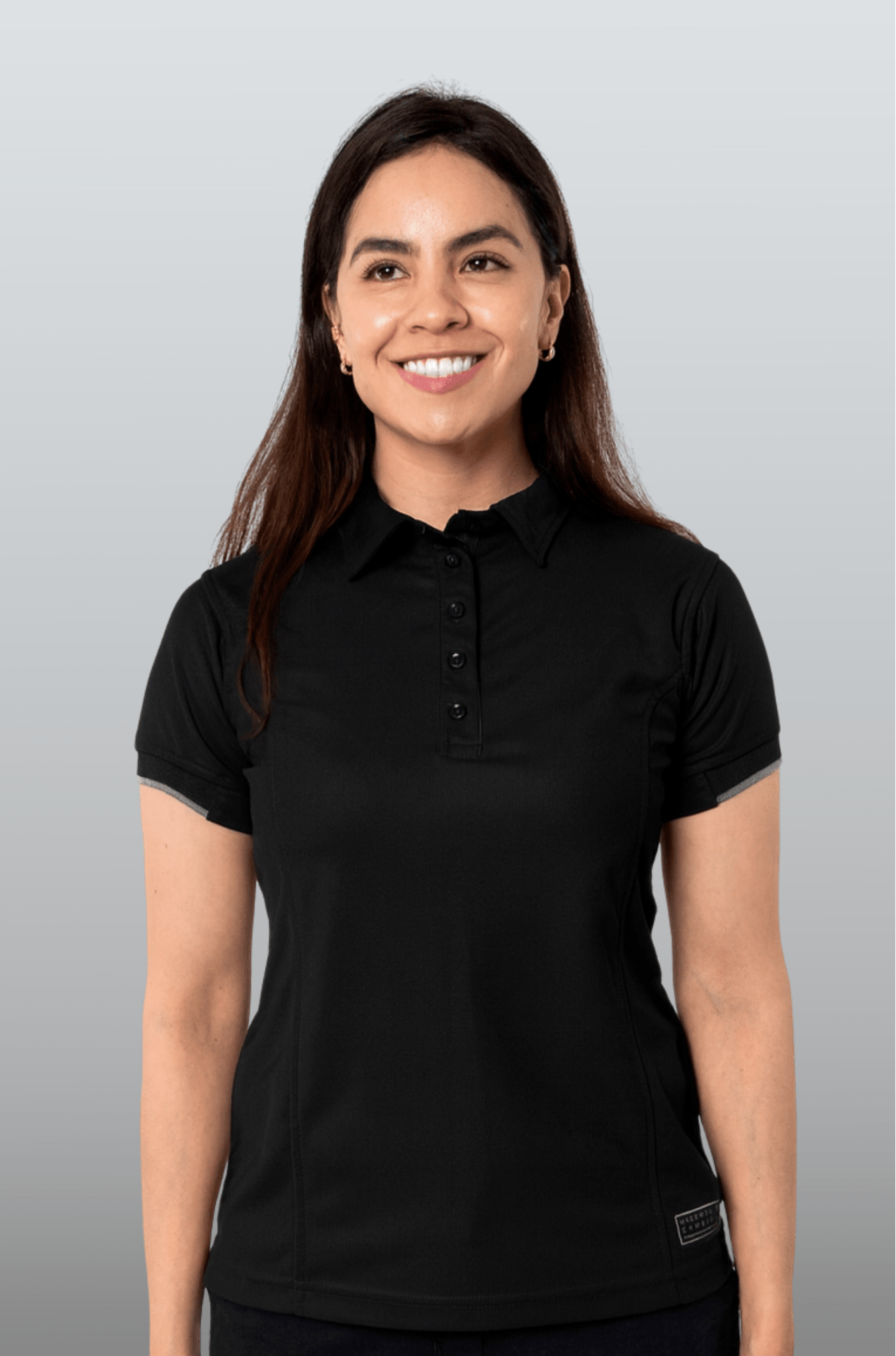 PLAYERA POLO SUSTENTABLE BILBAO MUJER #Color_Negro