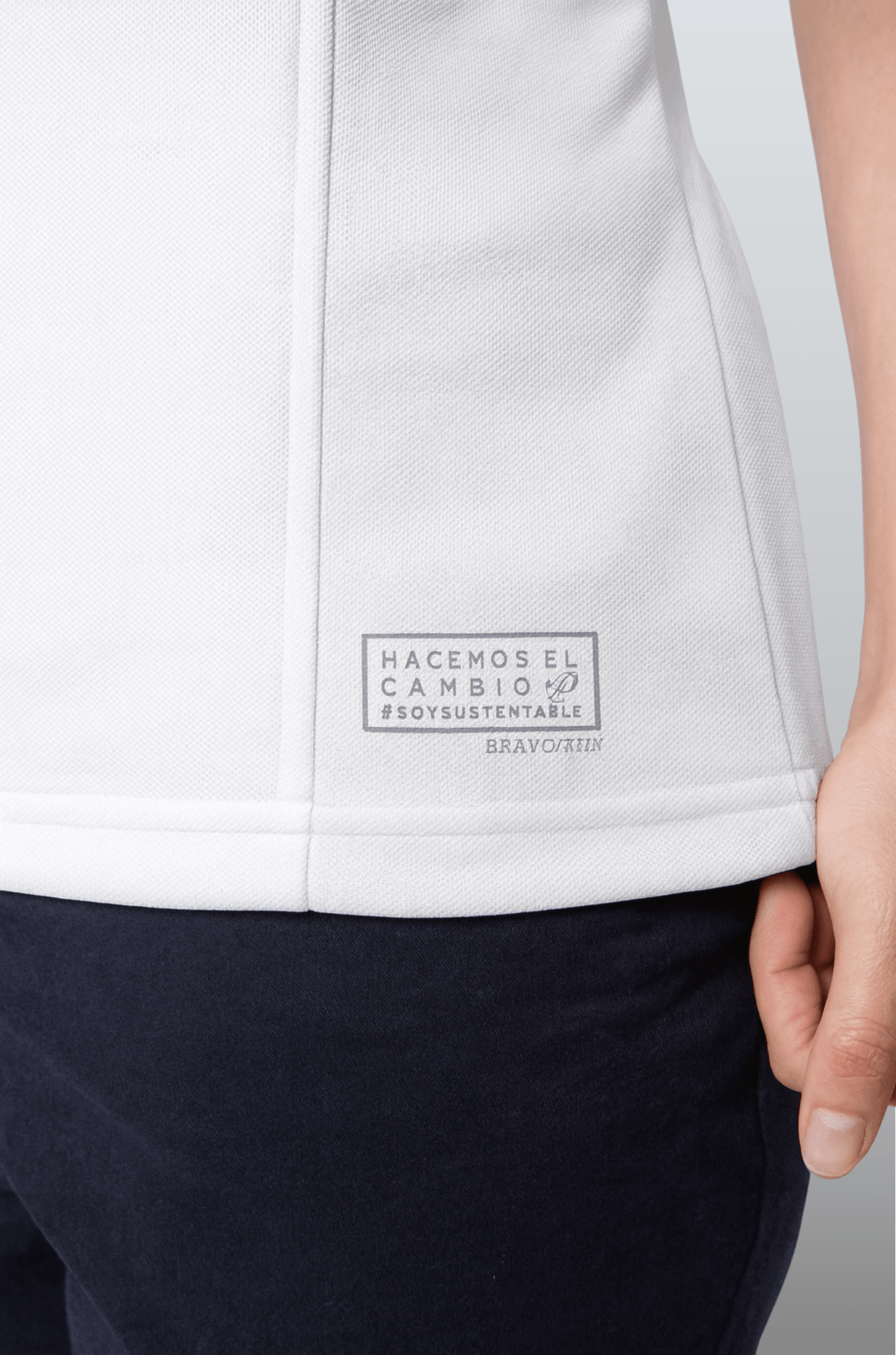 PLAYERA POLO SUSTENTABLE BILBAO MUJER #Color_Blanco