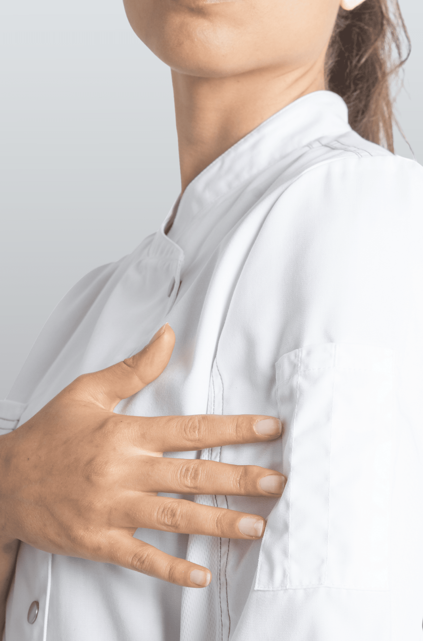 FILIPINA DE CHEF DAMA ZÚRICH MANGA 3/4 #Color_Blanco