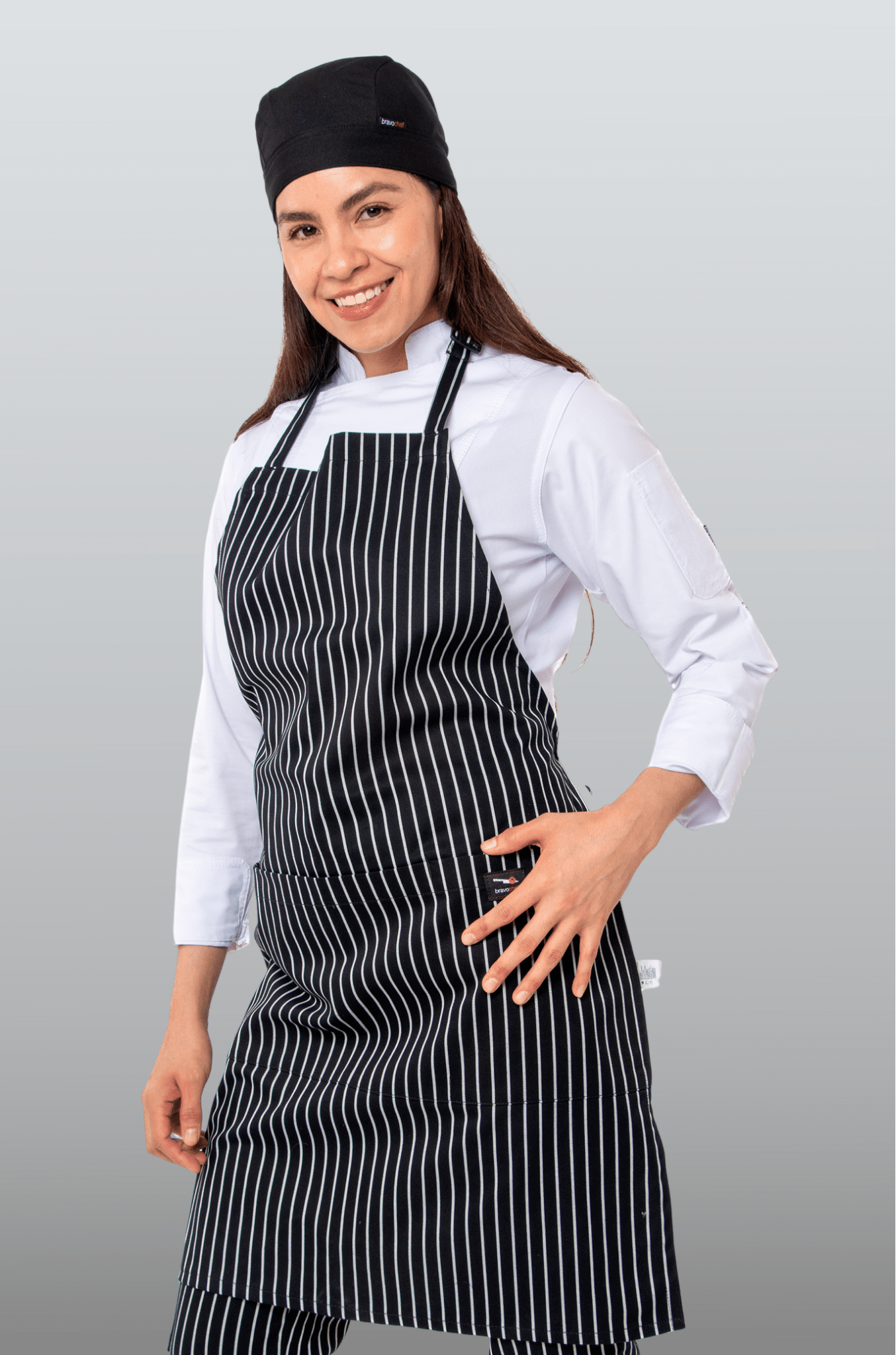 MANDIL RAYAS BURDEOS