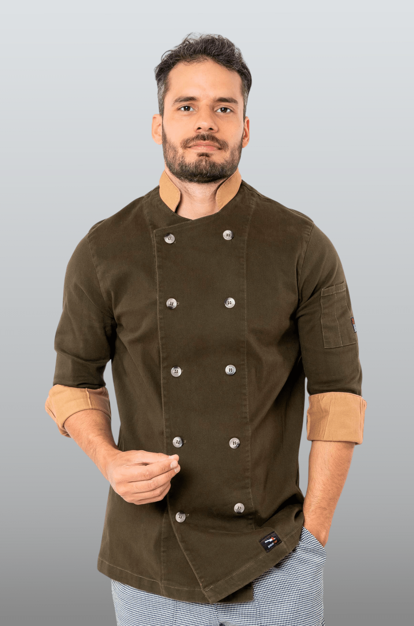 FILIPINA CHEF CORTE REGULAR MILÁN HOMBRE #Color_Verde Oliva