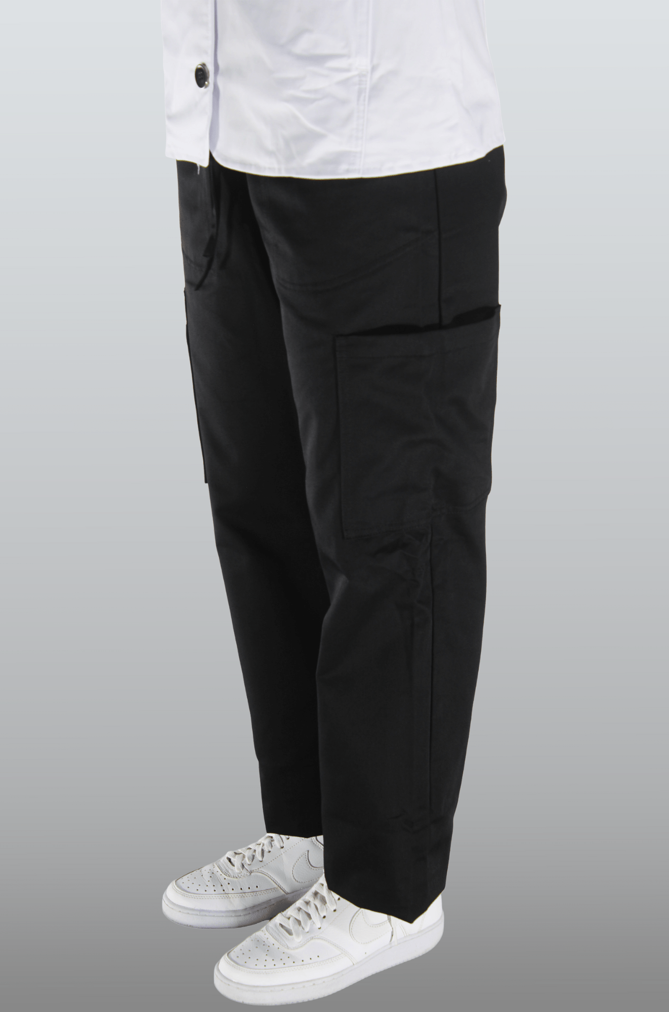 PANTALÓN CHEF RAYAS SEÚL MUJER #Color_Negro