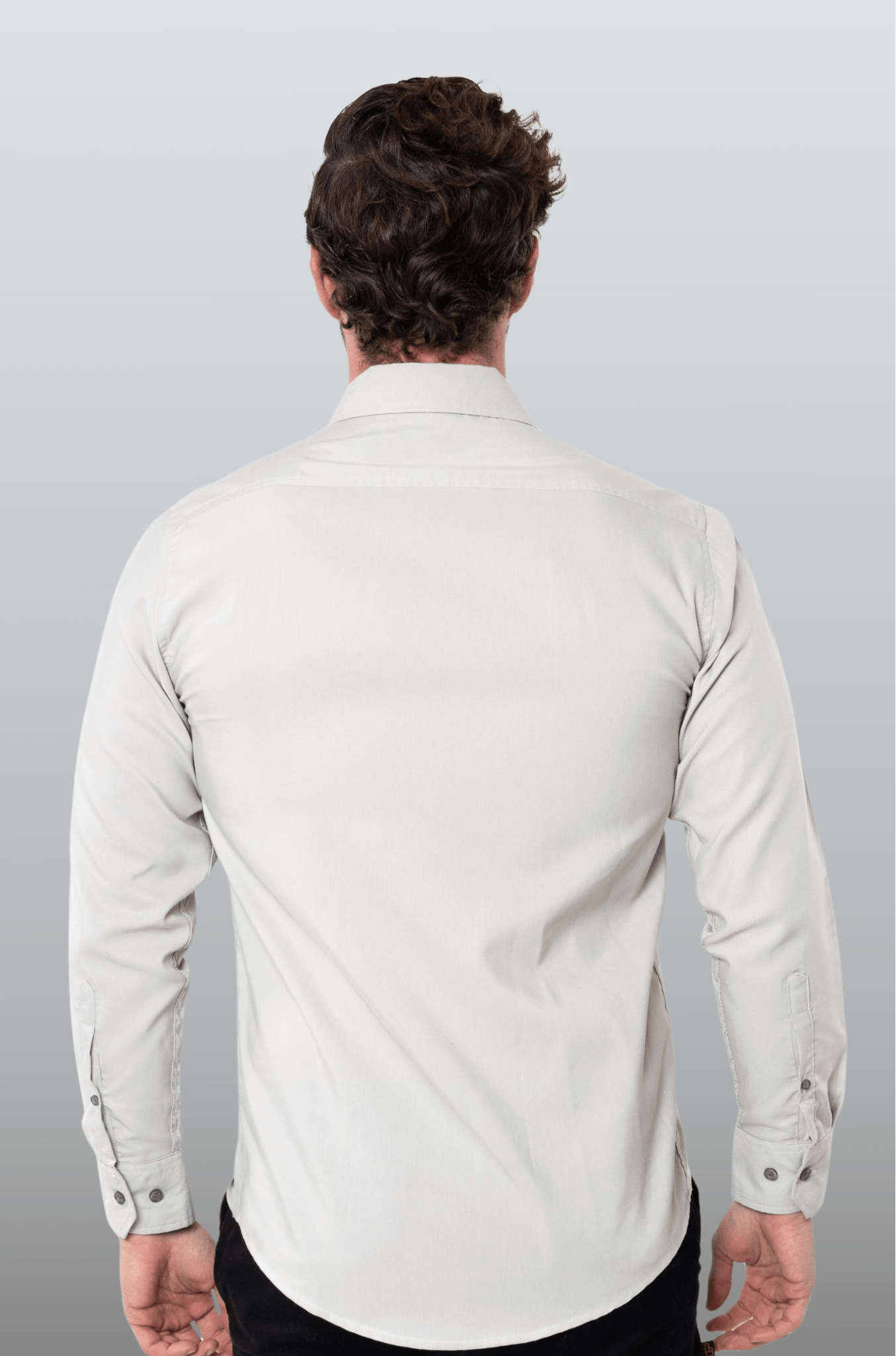 CAMISA BÁSICA MANGA LARGA MONCLOVA HOMBRE #Color_Gris