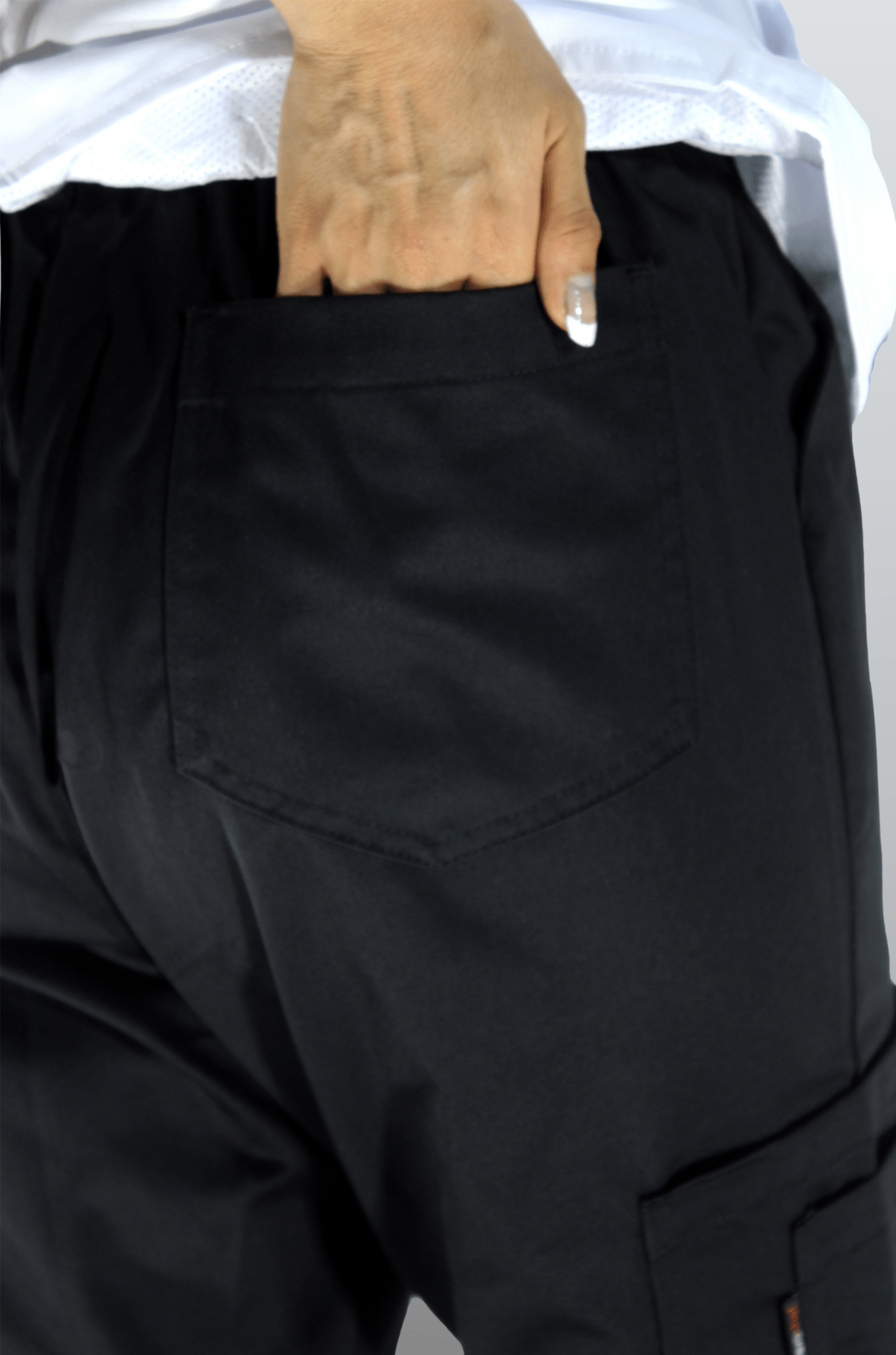 PANTALÓN CHEF RAYAS SEÚL MUJER #Color_Negro