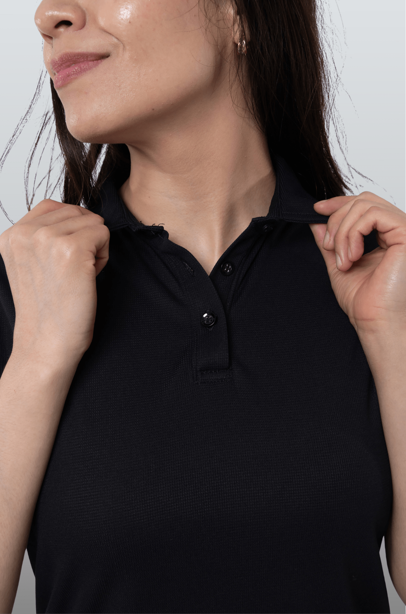 PLAYERA POLO DRYFIT MANCHESTER MUJER #Color_Negro