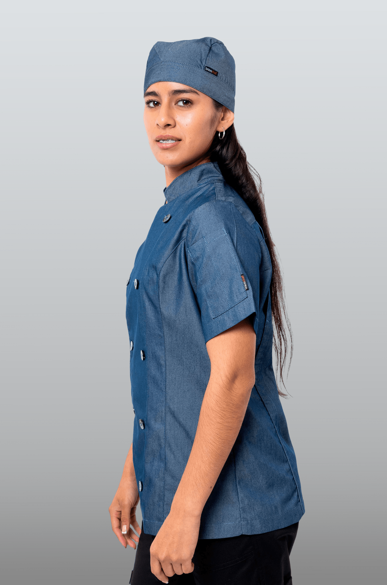 FILIPINA DE CHEF MANGA CORTA HONOLULU MUJER #Color_Azul Marino