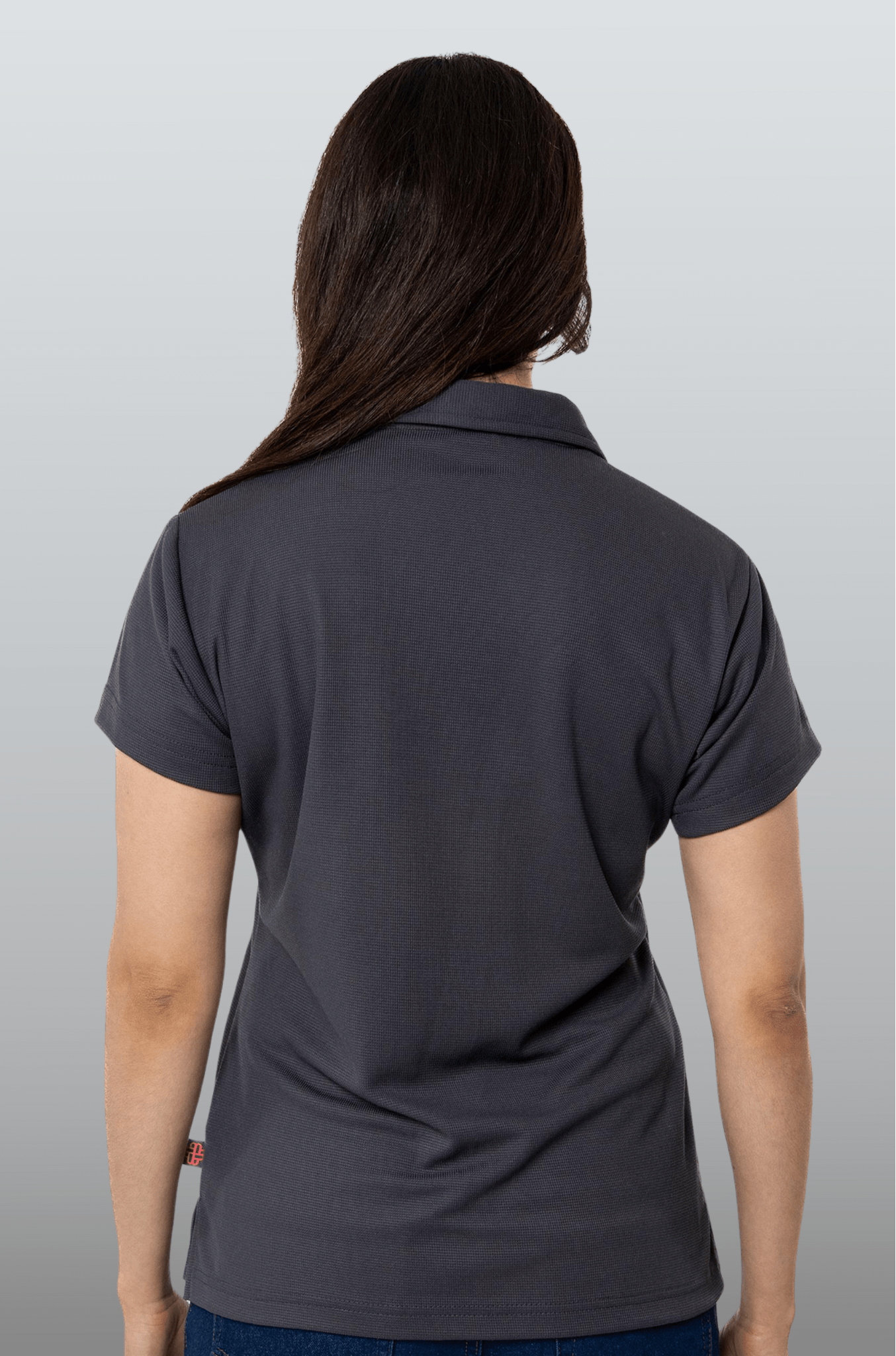 PLAYERA TIPO POLO DRY FIT PAMPLONA MUJER SUSTENTABLE #Color_Gris
