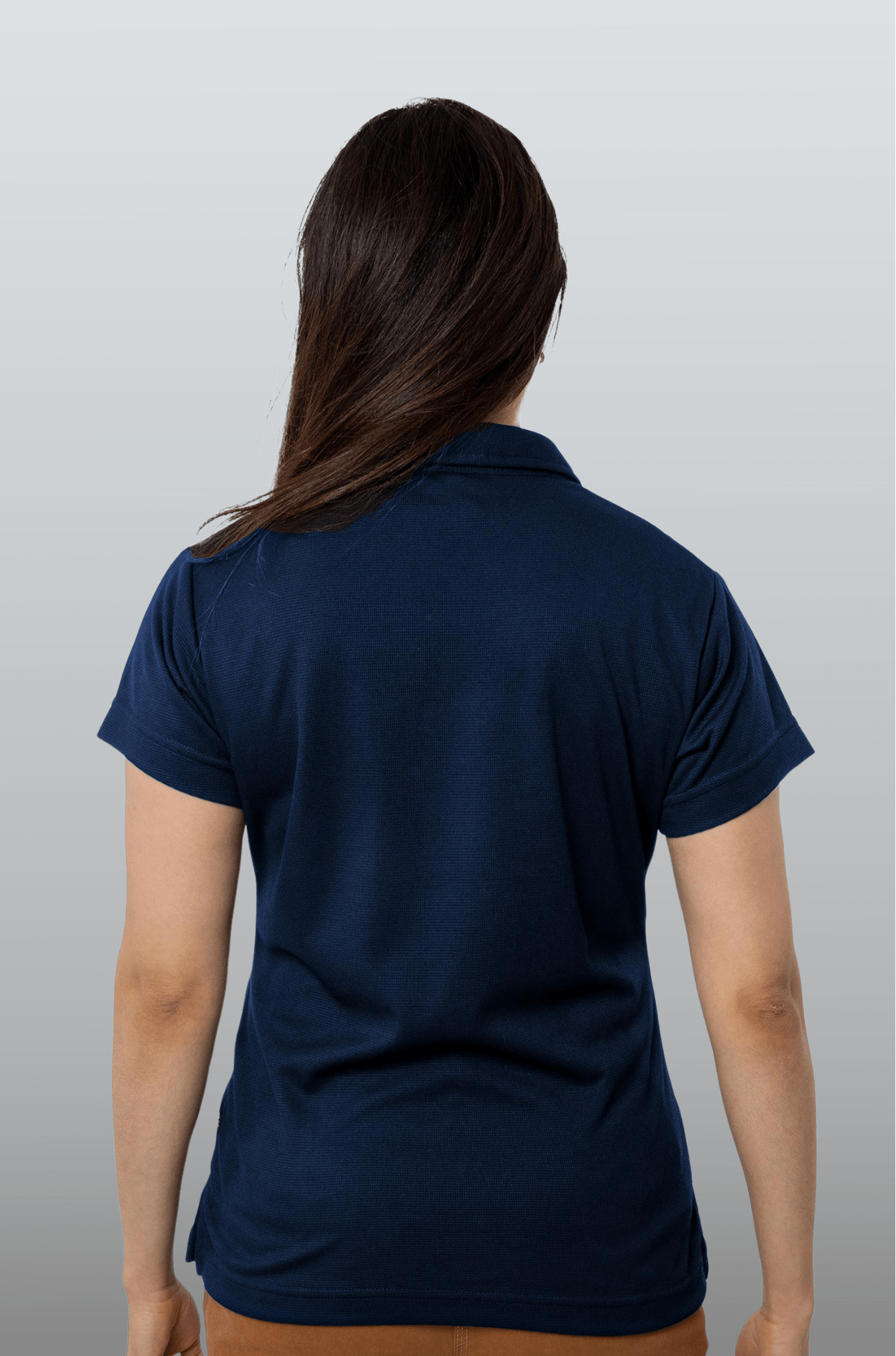 PLAYERA TIPO POLO DRY FIT PAMPLONA MUJER SUSTENTABLE #Color_Azul Marino