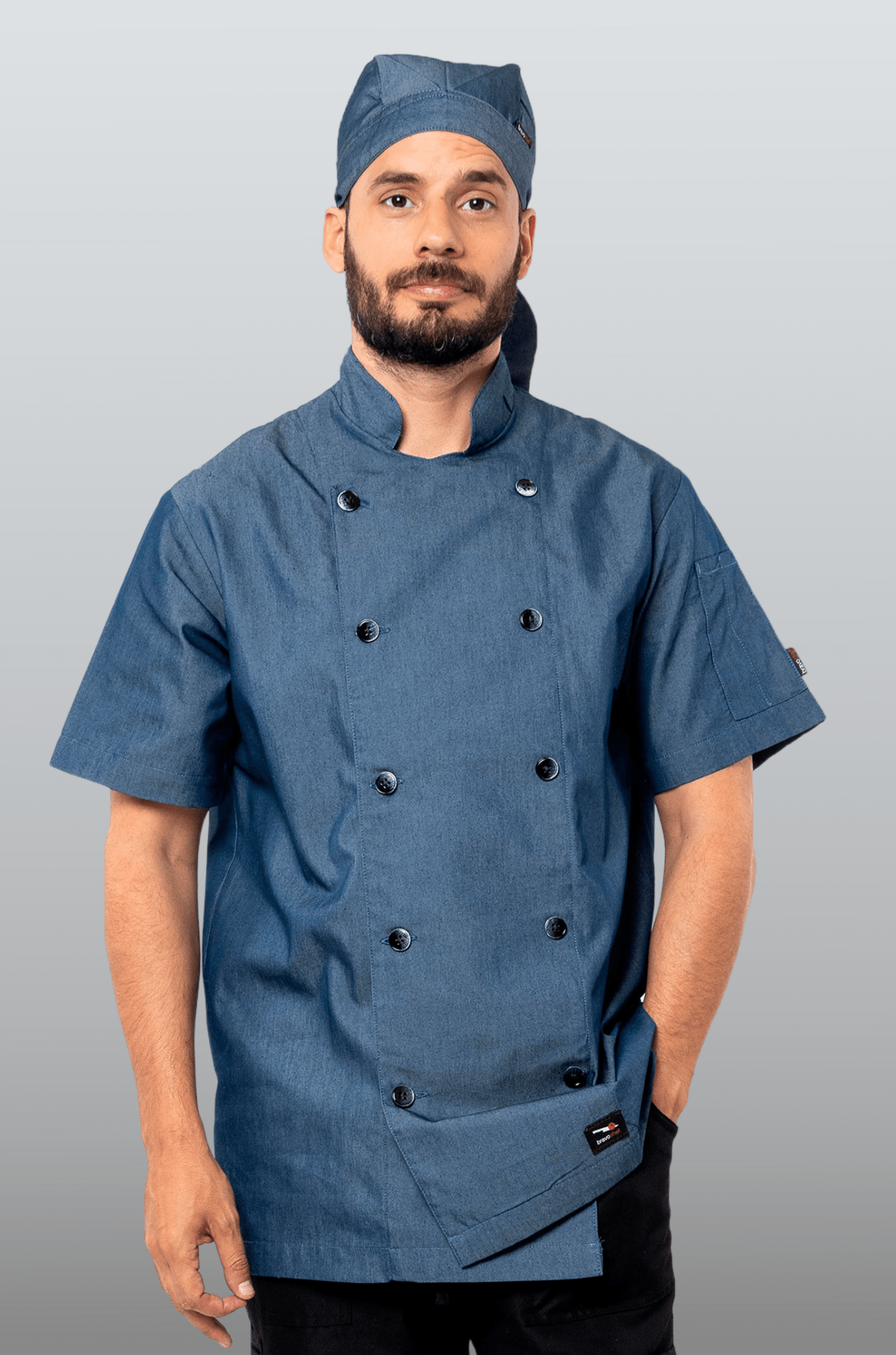FILIPINA DE CHEF MANGA CORTA HONOLULU HOMBRE #Color_Azul Marino