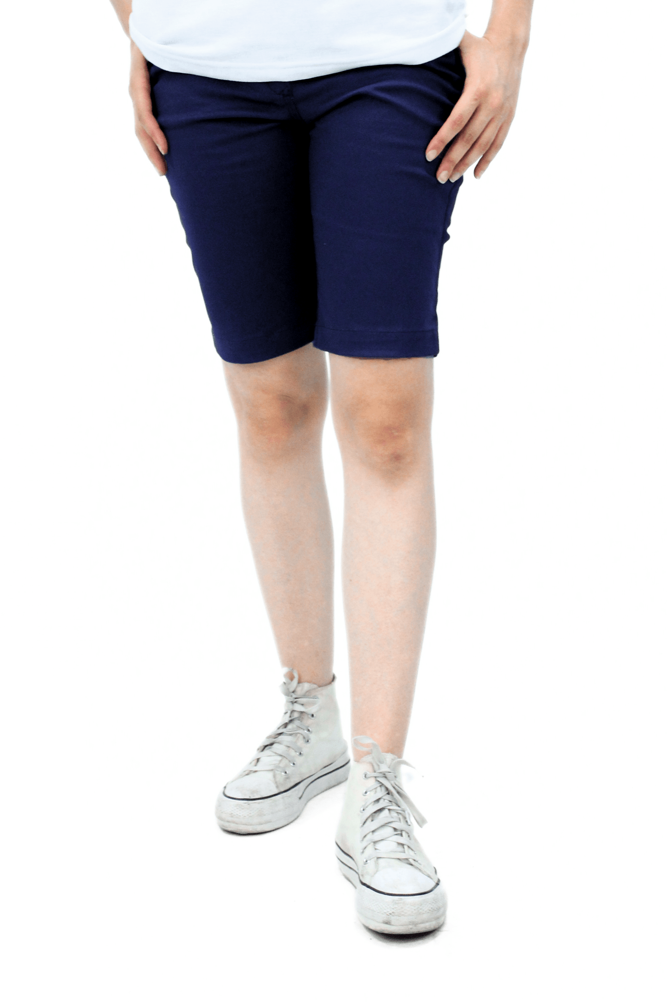 BERMUDA CASUAL DE GABARDINA ATLANTA MUJER #Color_Azul Marino