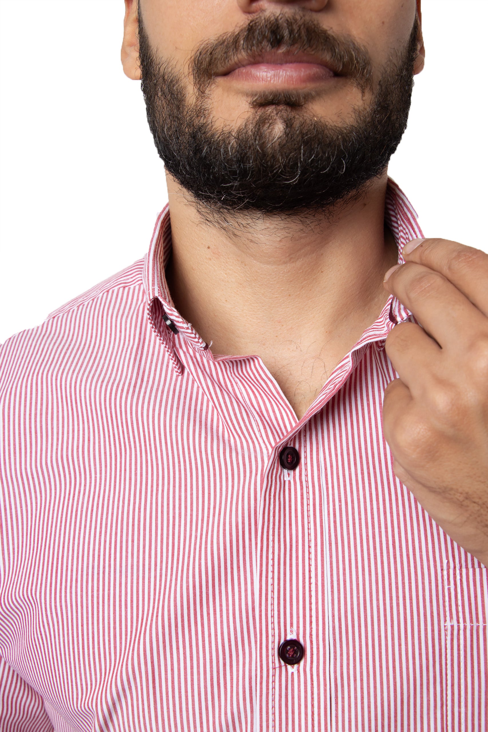CAMISA FORMAL SLIM FIT MANGA CORTA MÚNICH HOMBRE #Color_Rojo