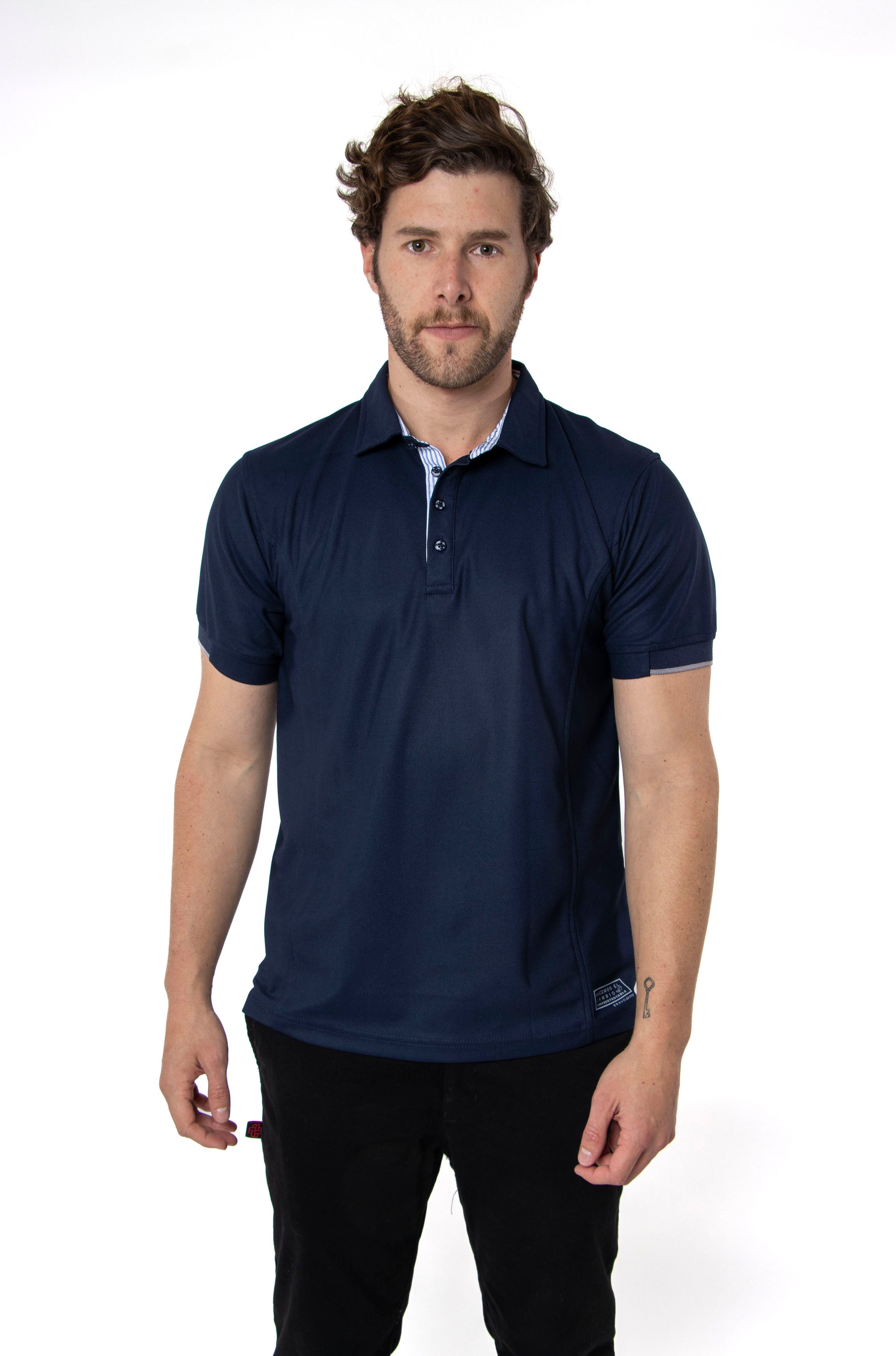 PLAYERA POLO SUSTENTABLE BILBAO HOMBRE #Color_Azul Marino