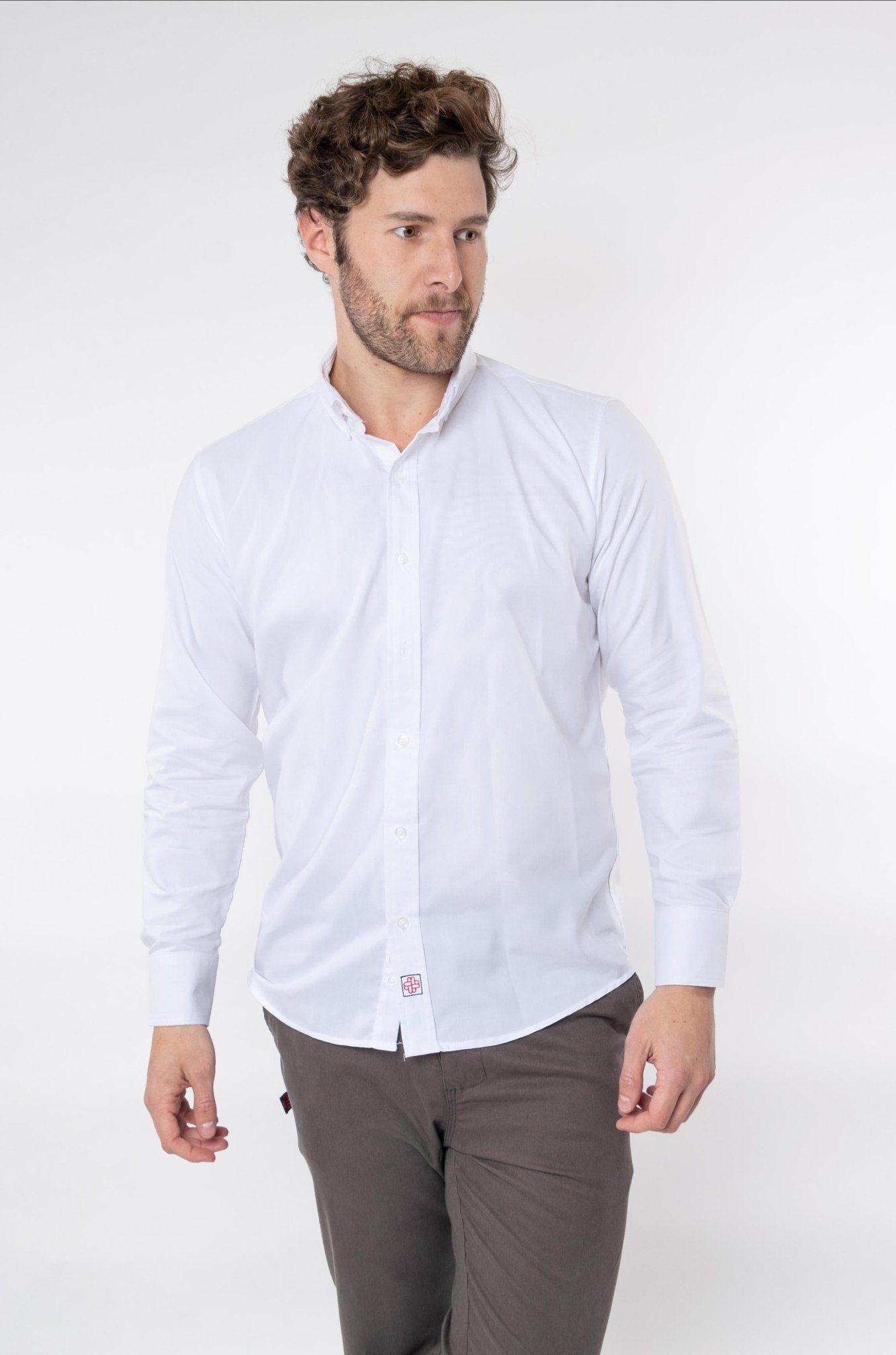CAMISA BÁSICA MANGA LARGA MONCLOVA HOMBRE #Color_Blanco