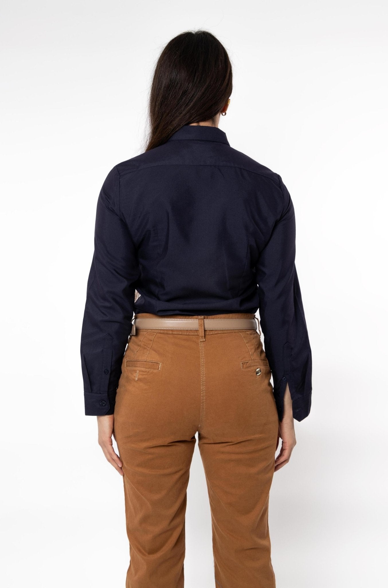 CAMISA BÁSICA MANGA LARGA MONCLOVA MUJER #Color_Negro