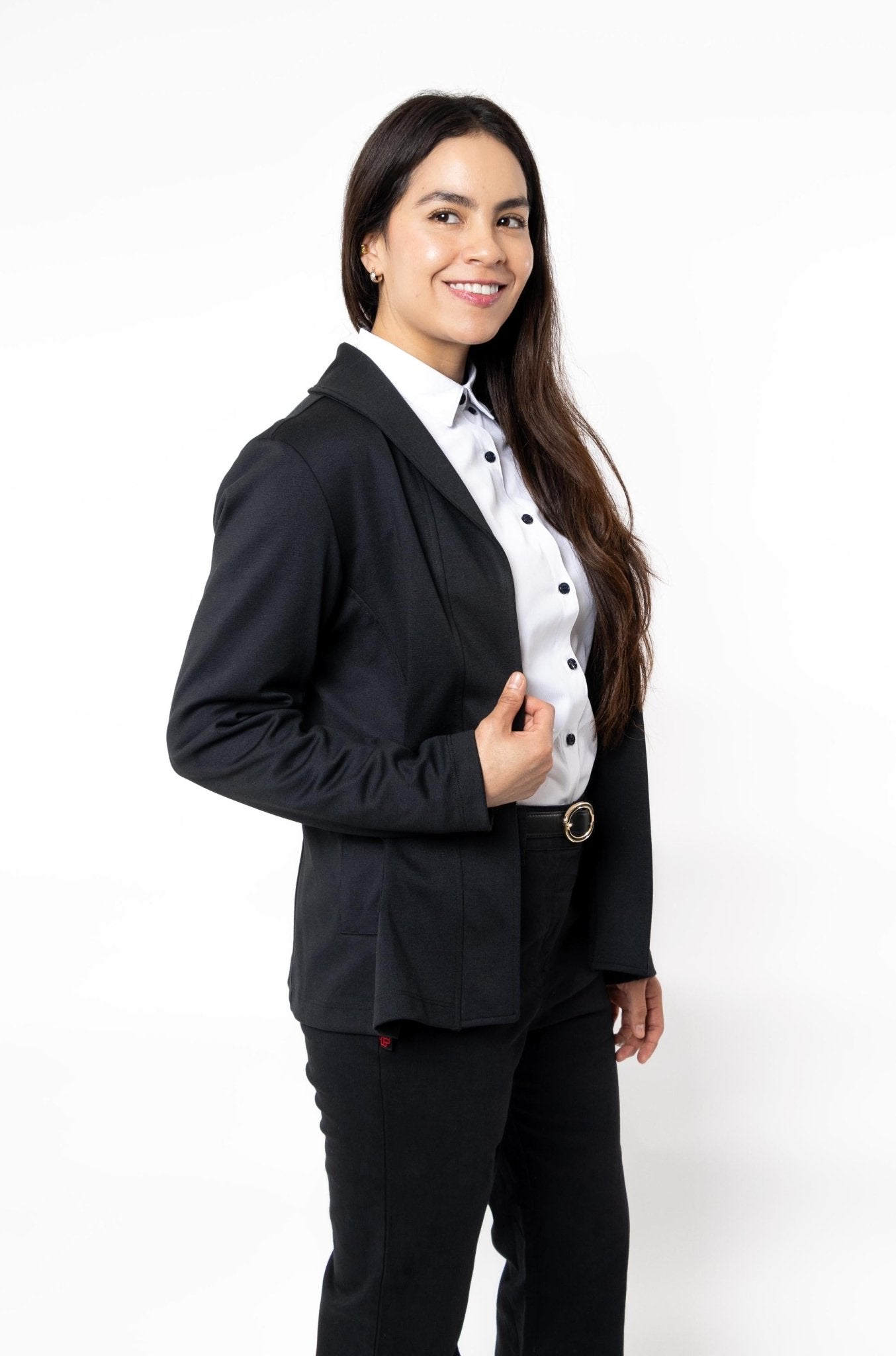 SACO TIPO BLAZER HOUSTON MUJER #Color_Negro