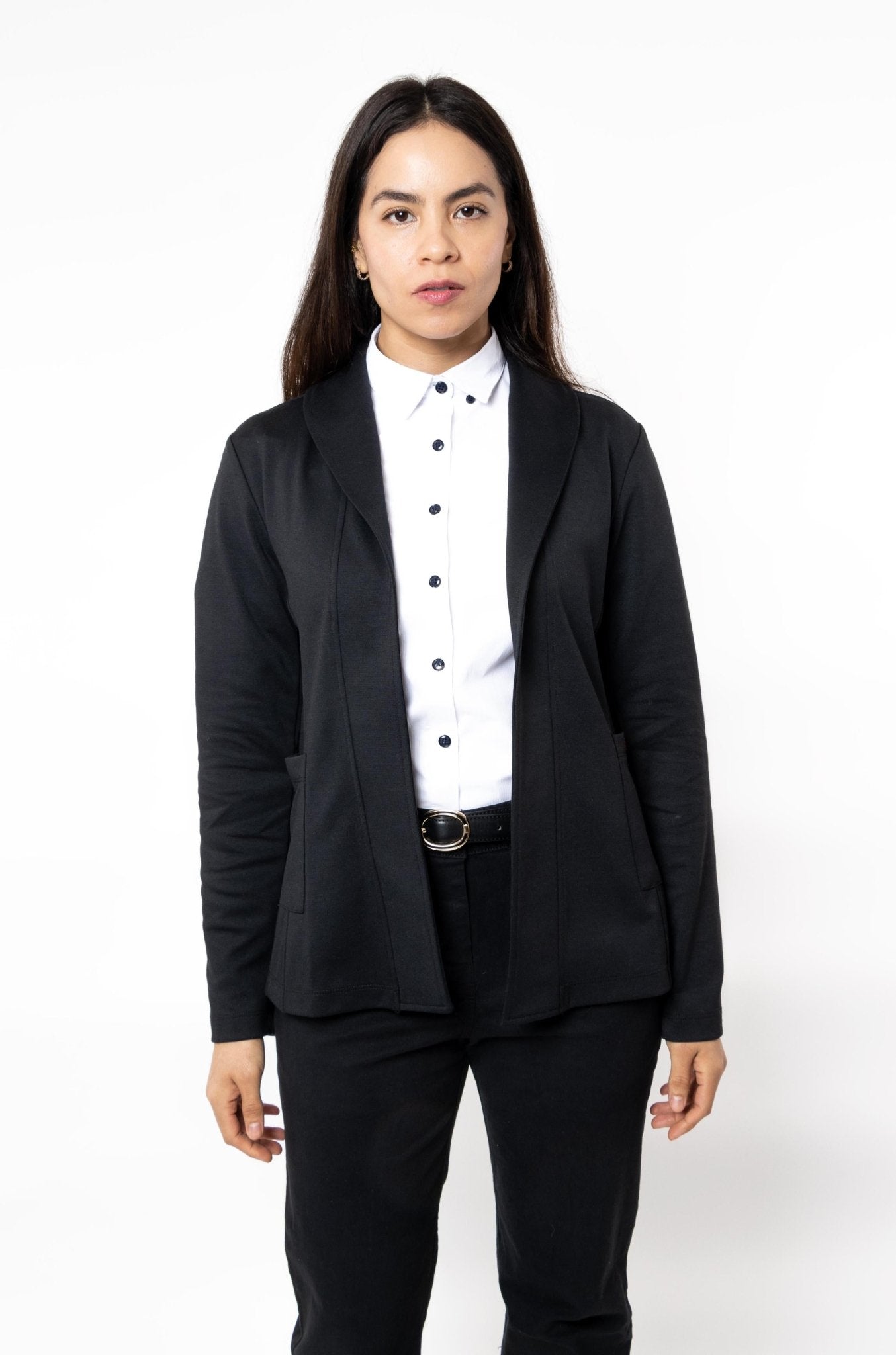 SACO TIPO BLAZER HOUSTON MUJER #Color_Negro
