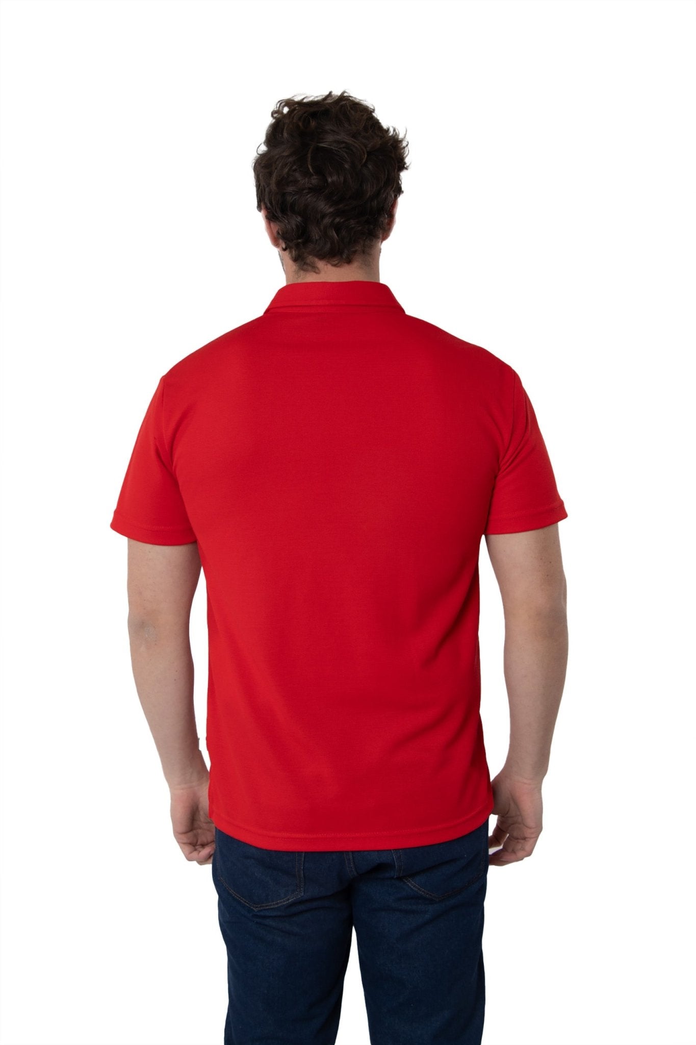 PLAYERA TIPO POLO DRY FIT PAMPLONA HOMBRE SUSTENTABLE #Color_Rojo