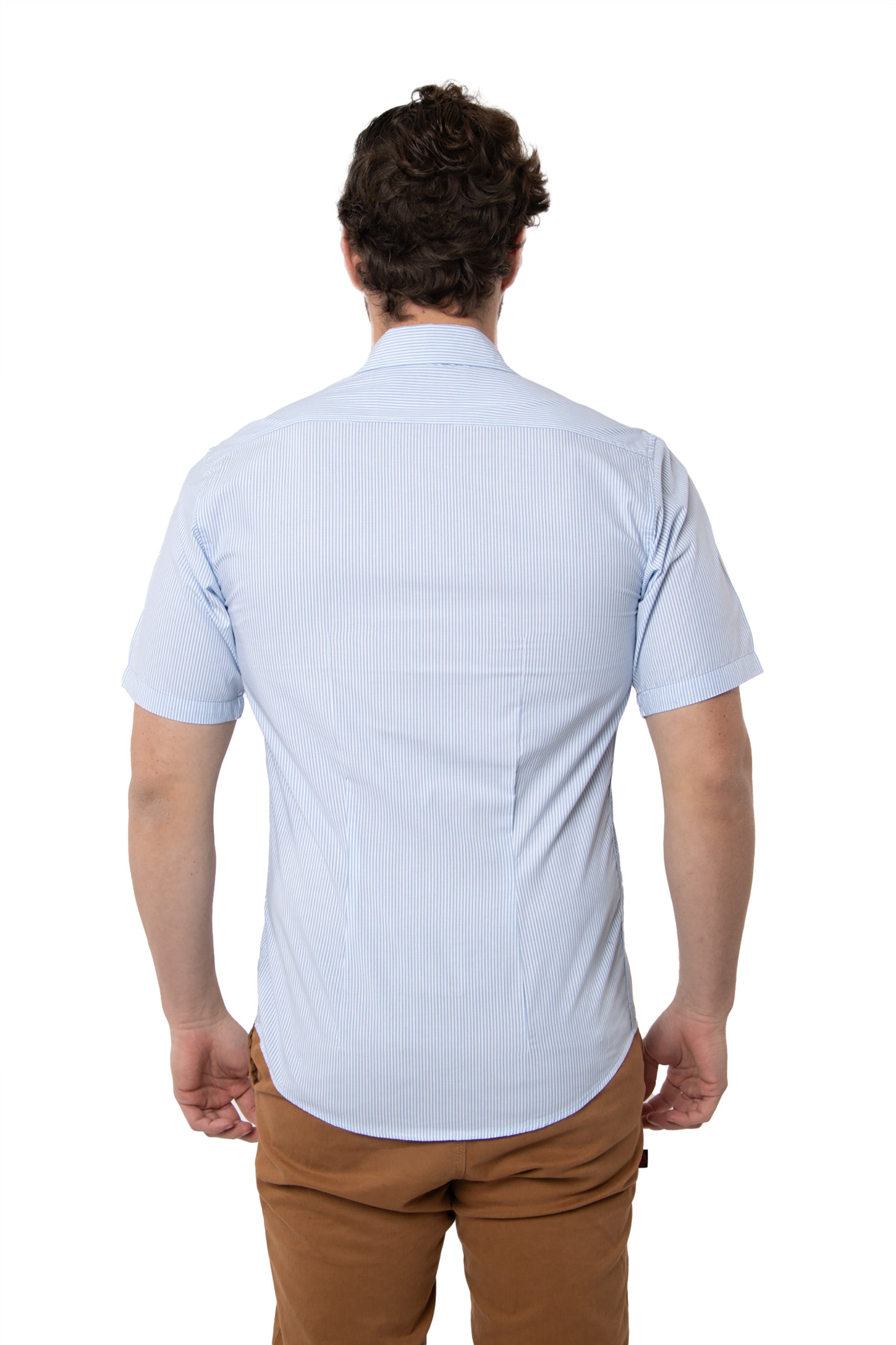 CAMISA FORMAL SLIM FIT MANGA CORTA MÚNICH HOMBRE #Color_Azul