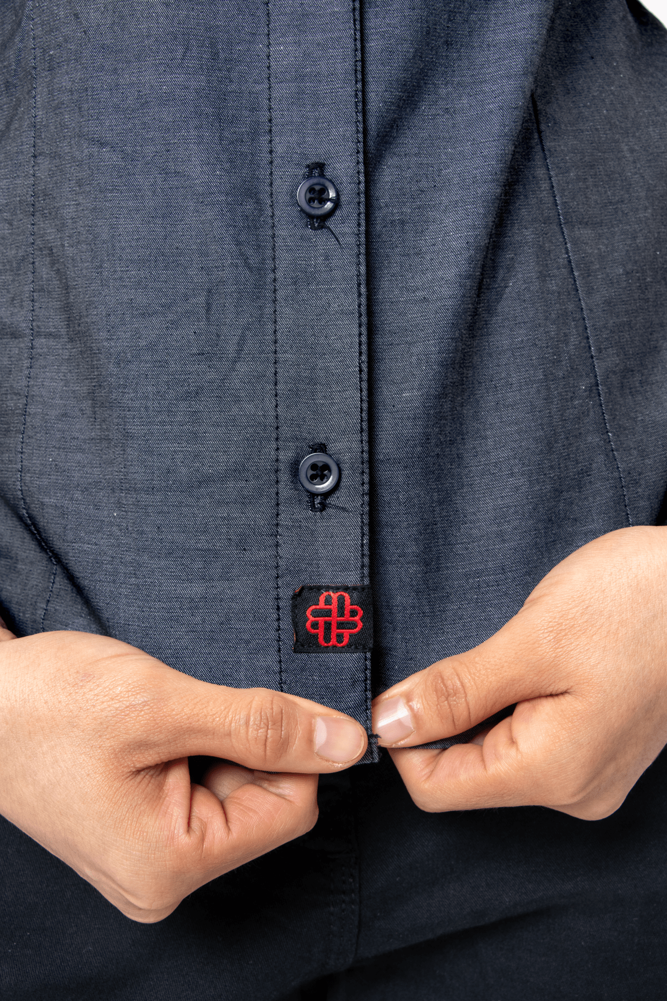 CAMISA CASUAL SLIM FIT MANGA CORTA HAMBURGO MUJER #Color_Gris