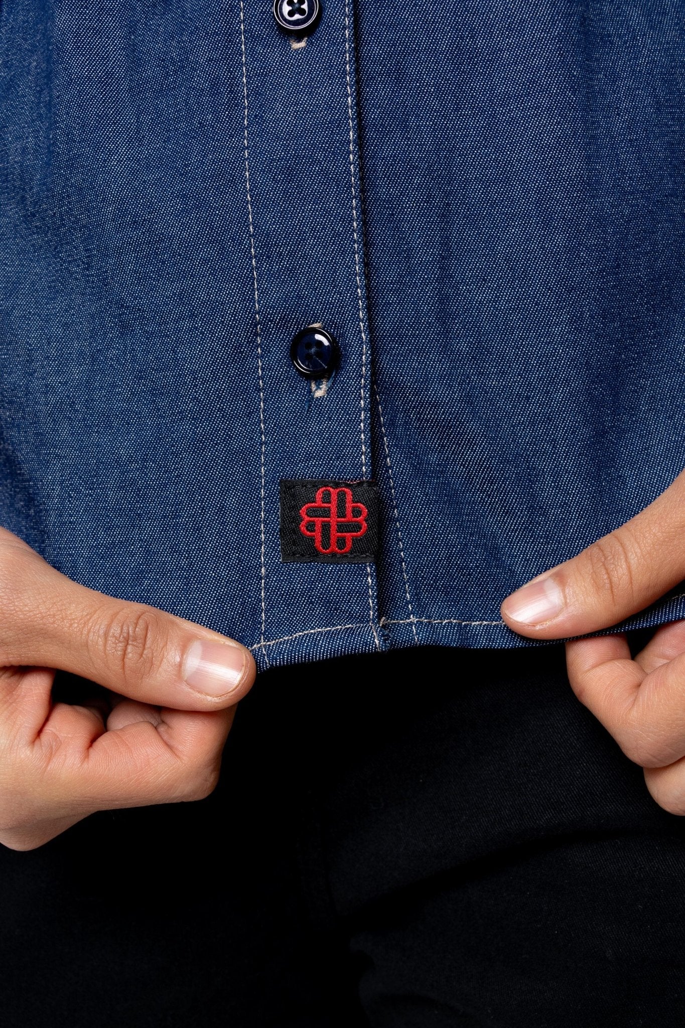 CAMISA FORMAL SLIM FIT MANGA CORTA MONTANA HOMBRE #Color_Azul Marino