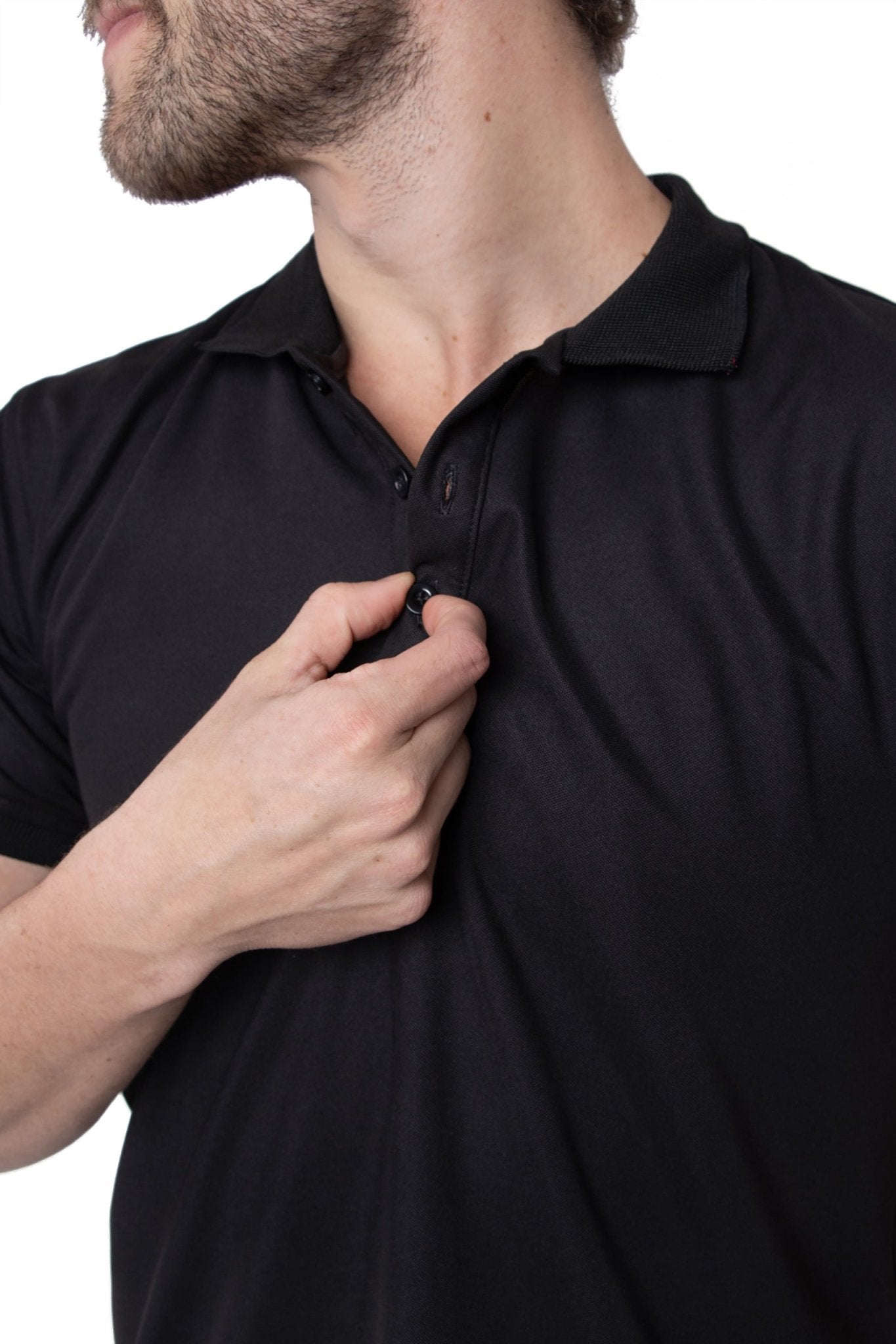 PLAYERA TIPO POLO ULTRA DRYFIT MANCHESTER HOMBRE #Color_Negro