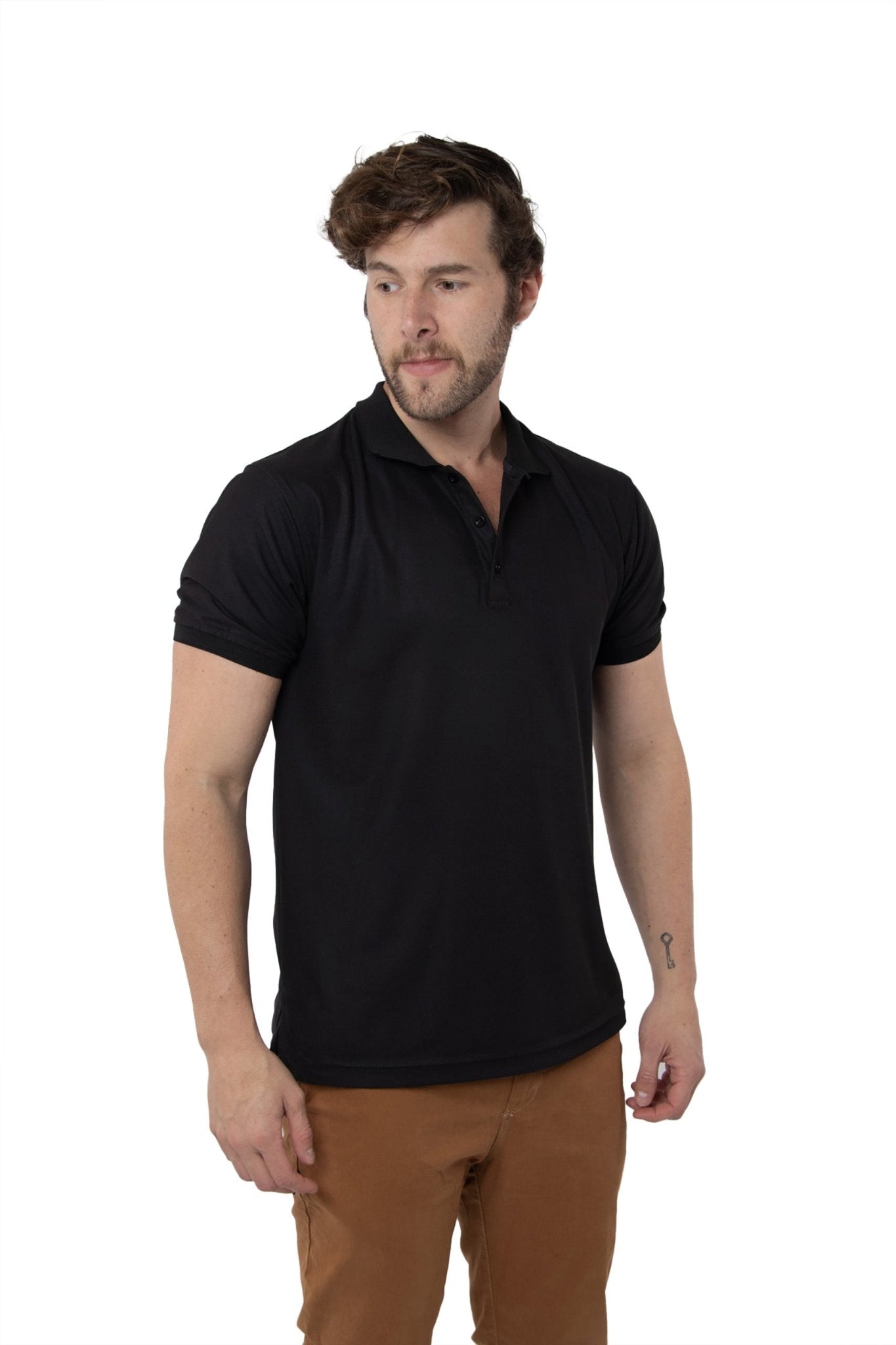PLAYERA TIPO POLO ULTRA DRYFIT MANCHESTER HOMBRE #Color_Negro