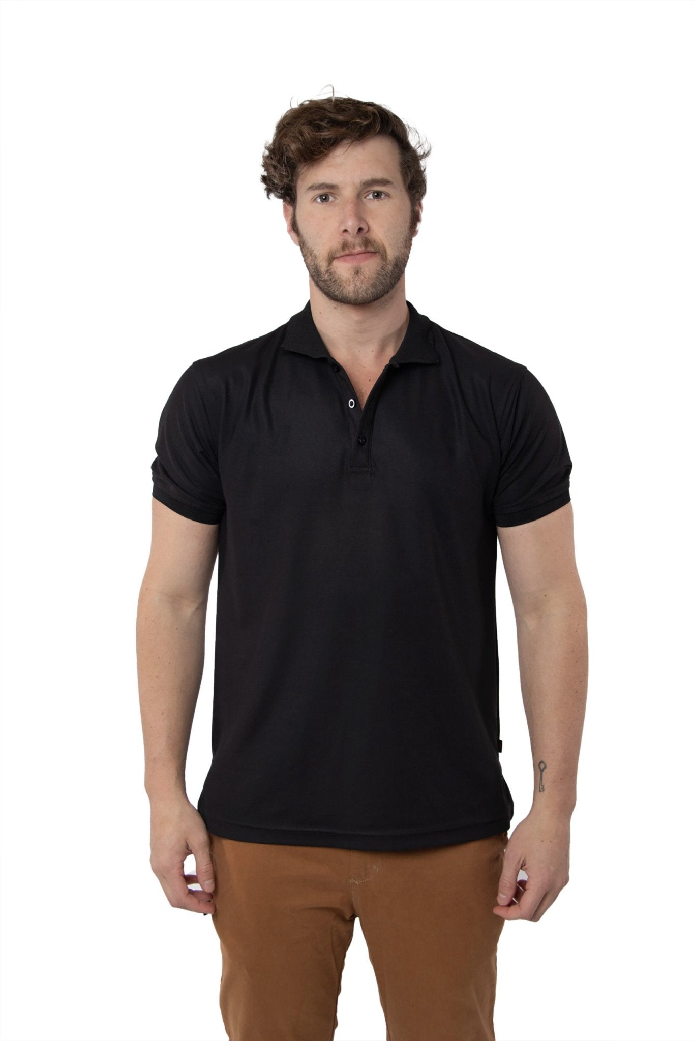 PLAYERA TIPO POLO ULTRA DRYFIT MANCHESTER HOMBRE #Color_Negro