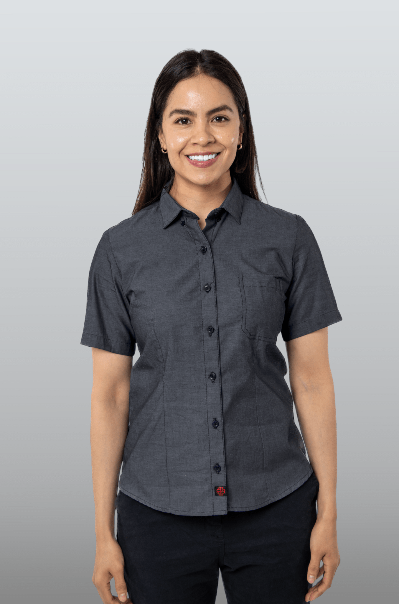 CAMISA EJECUTIVA MANGA CORTA SLIM FIT HAMBURGO MUJER