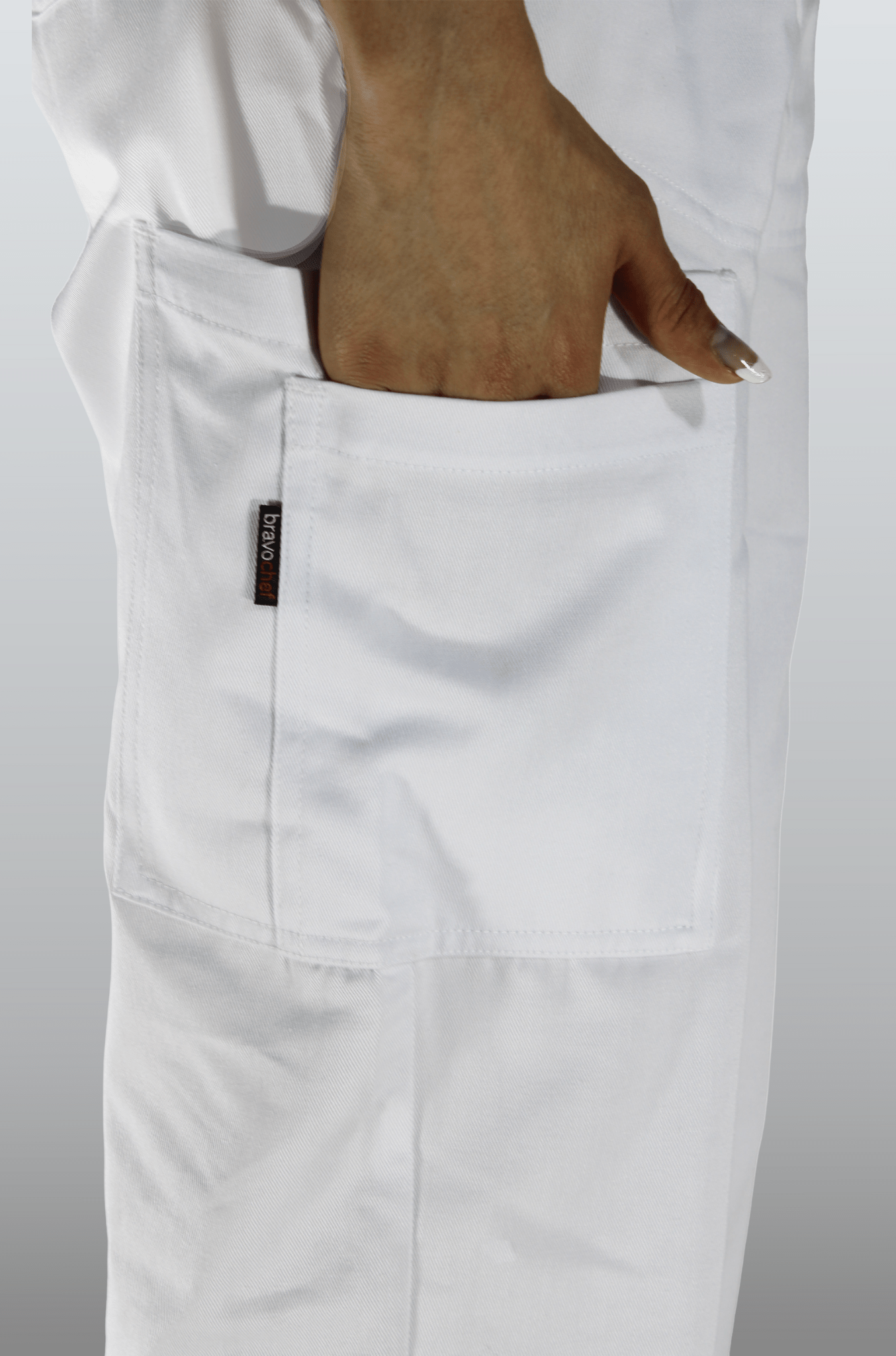 PANTALÓN CHEF RAYAS SEÚL MUJER #Color_Blanco