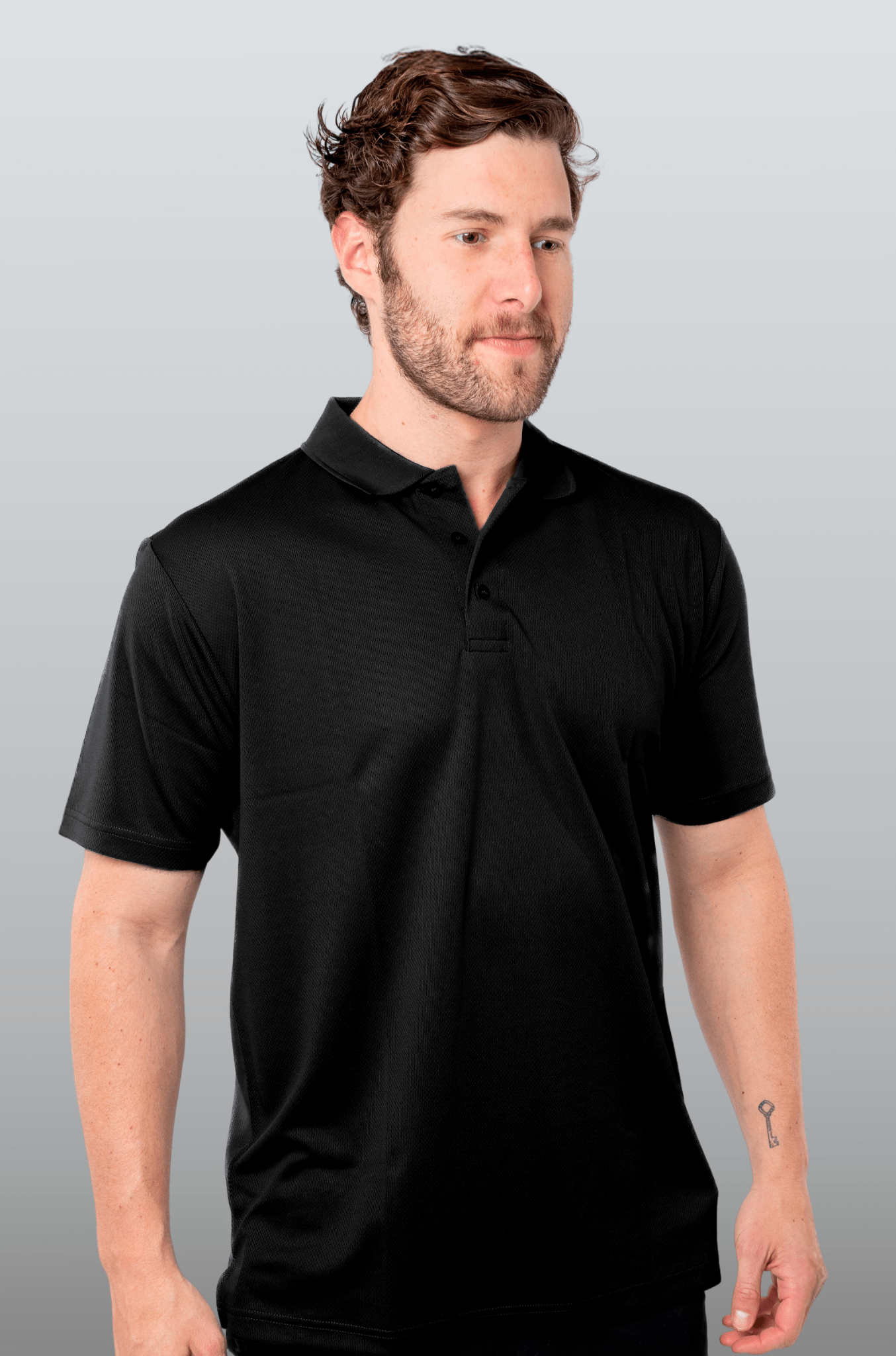 PLAYERA POLO CARACAS CABALLERO #Color_Negro