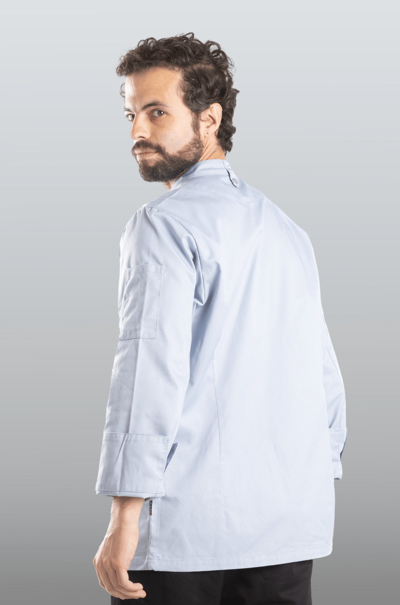 FILIPINA DE CHEF HOMBRE MANILA MANGA 3/4 #Color_Azul