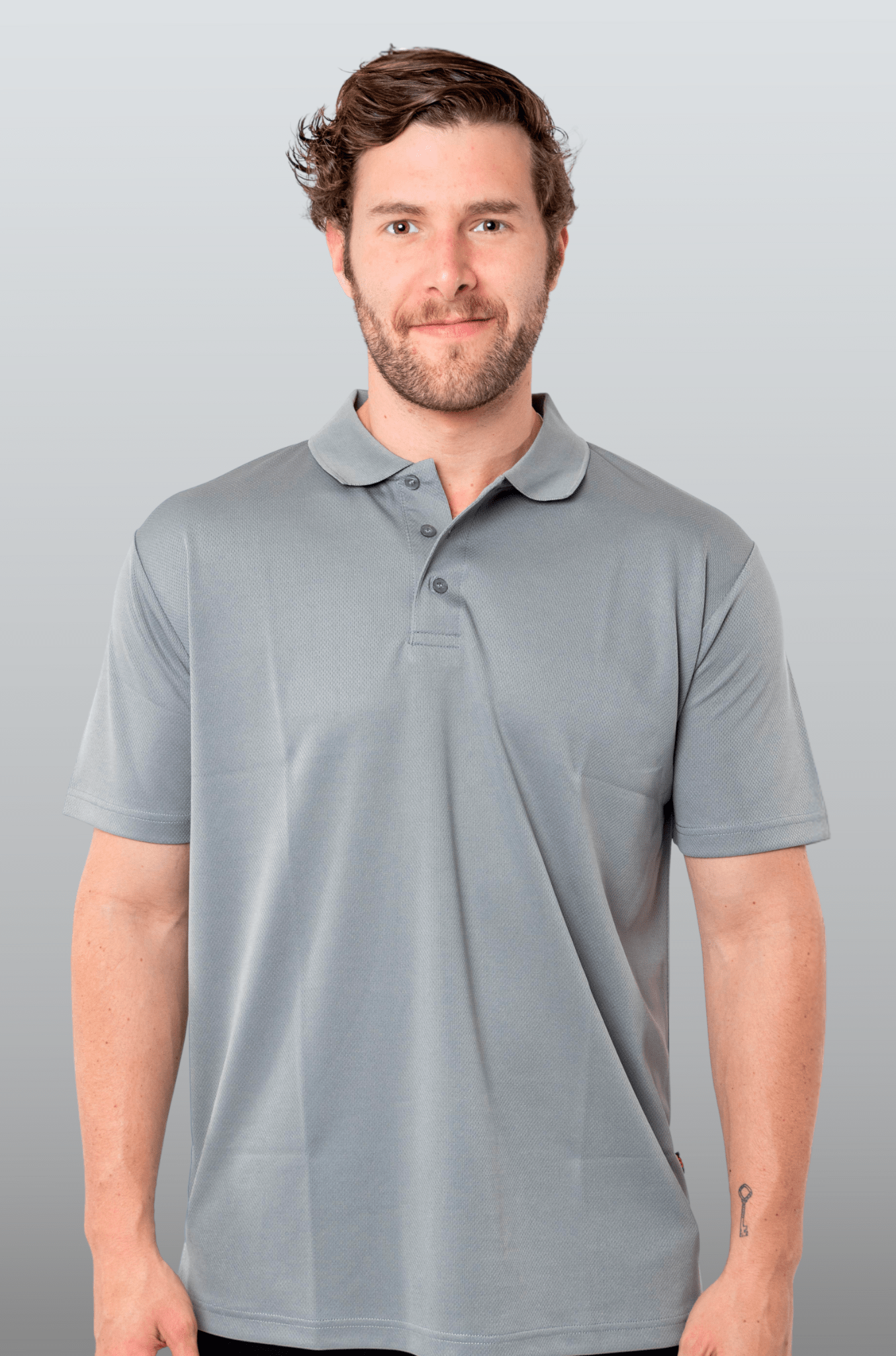 PLAYERA POLO CARACAS CABALLERO #Color_Gris