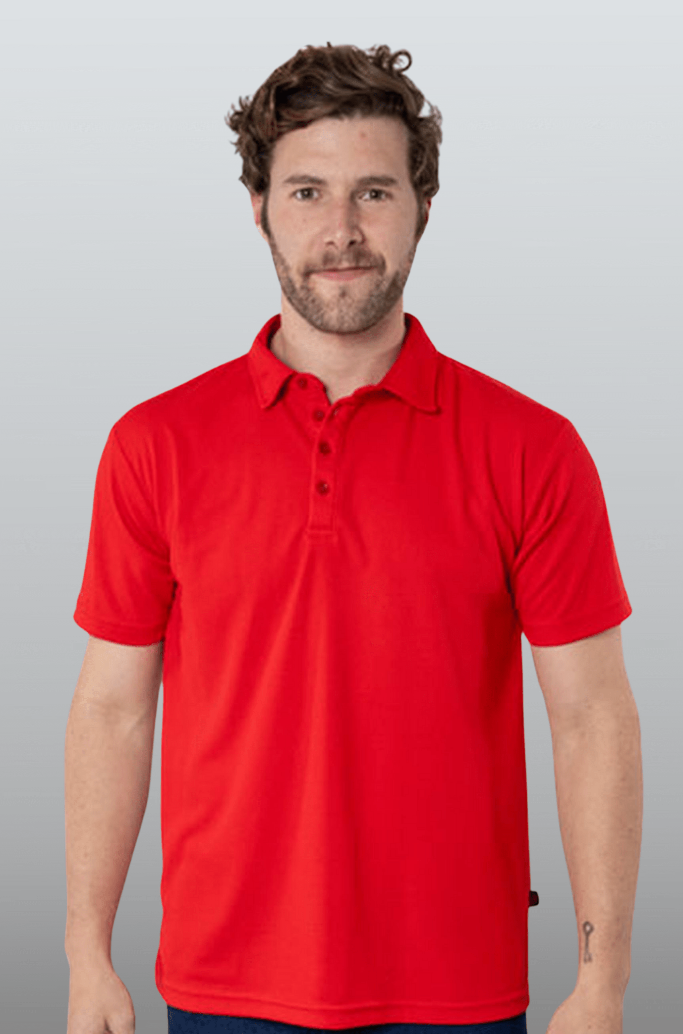PLAYERA POLO HILOS DE PET PAMPLONA HOMBRE #Color_Rojo