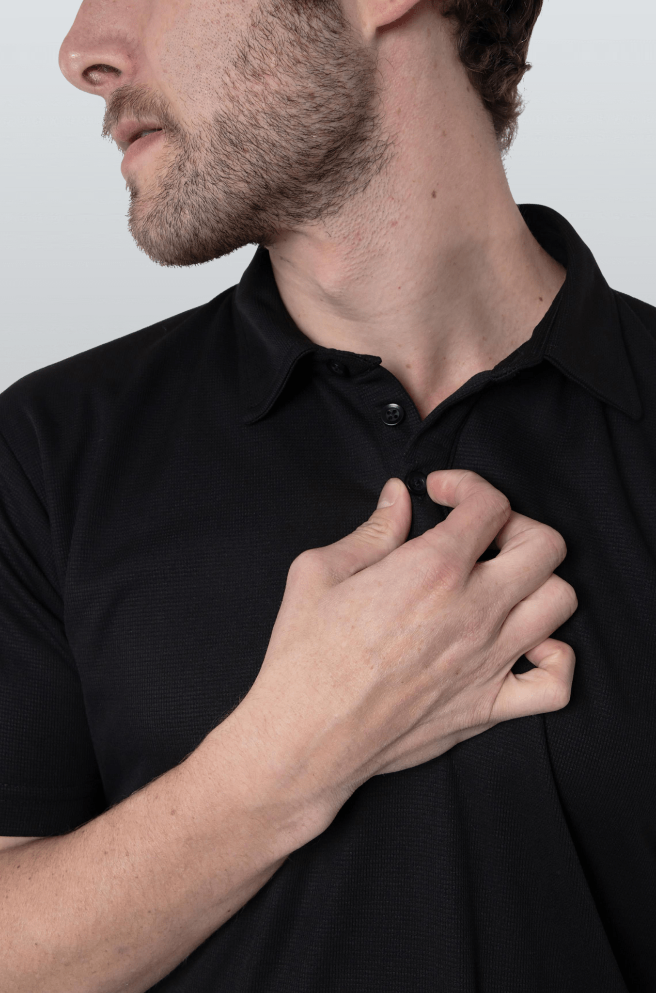 PLAYERA POLO HILOS DE PET PAMPLONA HOMBRE #Color_Negro