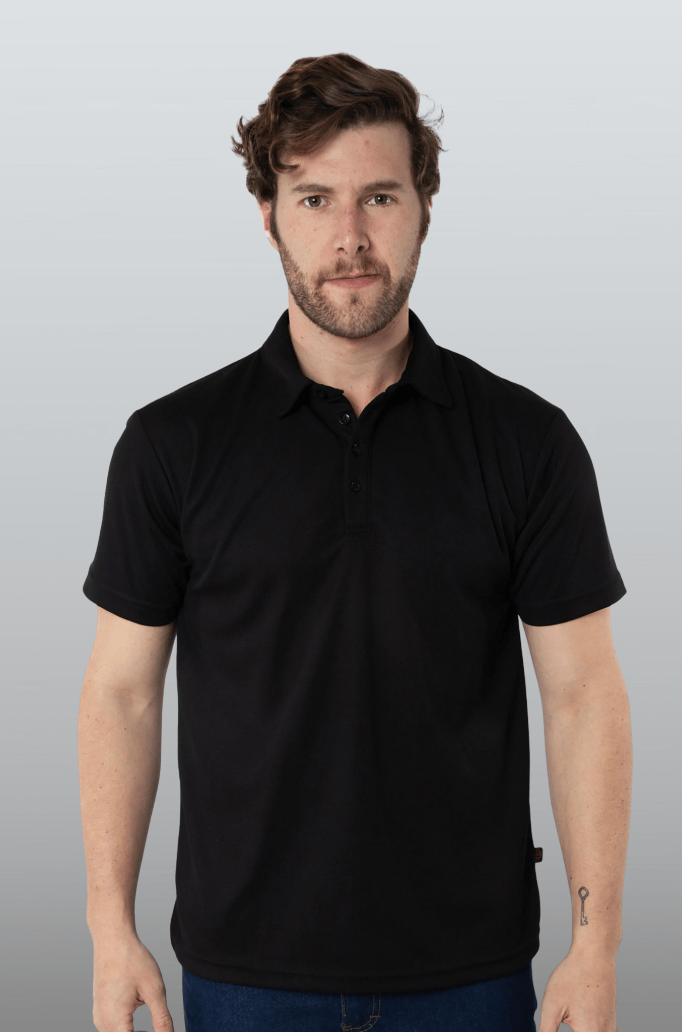 PLAYERA POLO HILOS DE PET PAMPLONA HOMBRE #Color_Negro