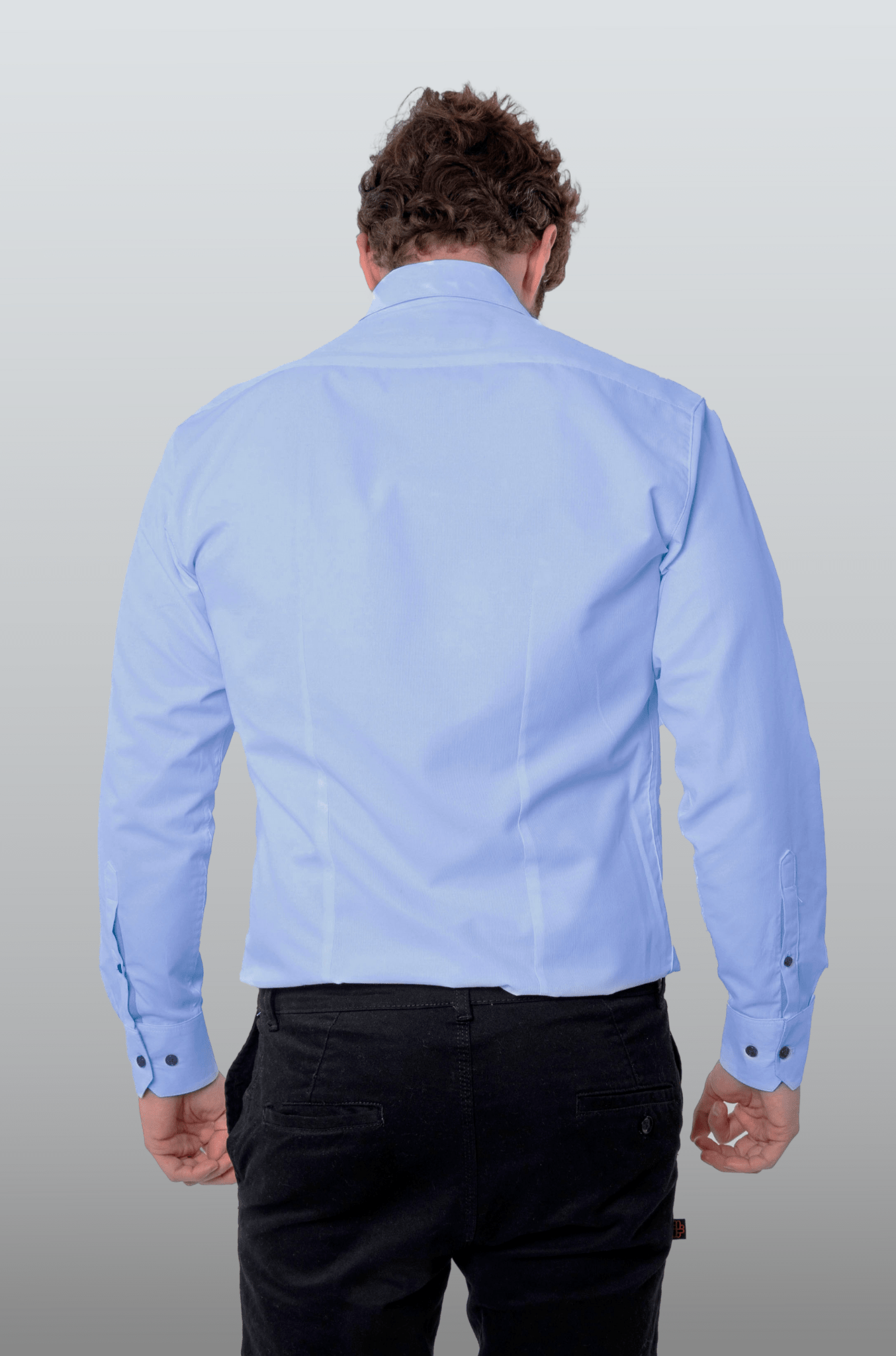 CAMISA FORMAL SLIM FIT MANGA LARGA BIRMINGHAM HOMBRE #Color_Azul
