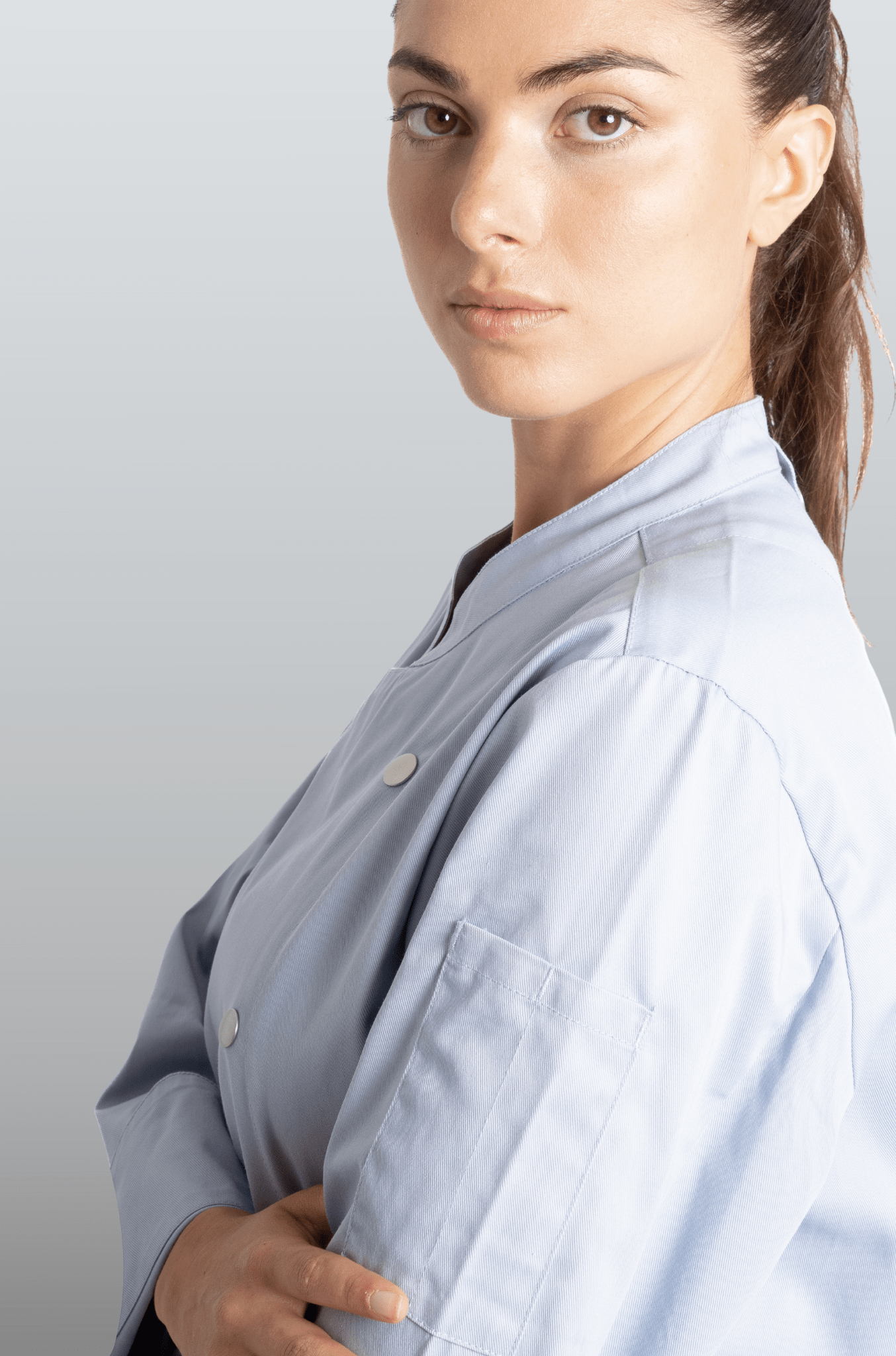 FILIPINA DE CHEF HOMBRE MANILA MANGA 3/4 #Color_Azul