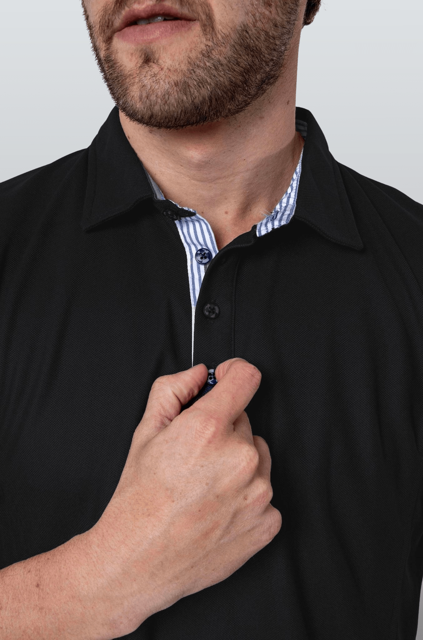 PLAYERA POLO HILO DE PET BILBAO HOMBRE #Color_Negro