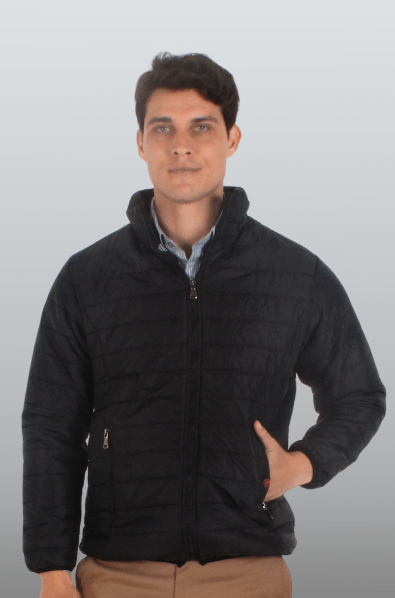 CHAMARRA CAPITONADA ALASKA HOMBRE #Color_Negro